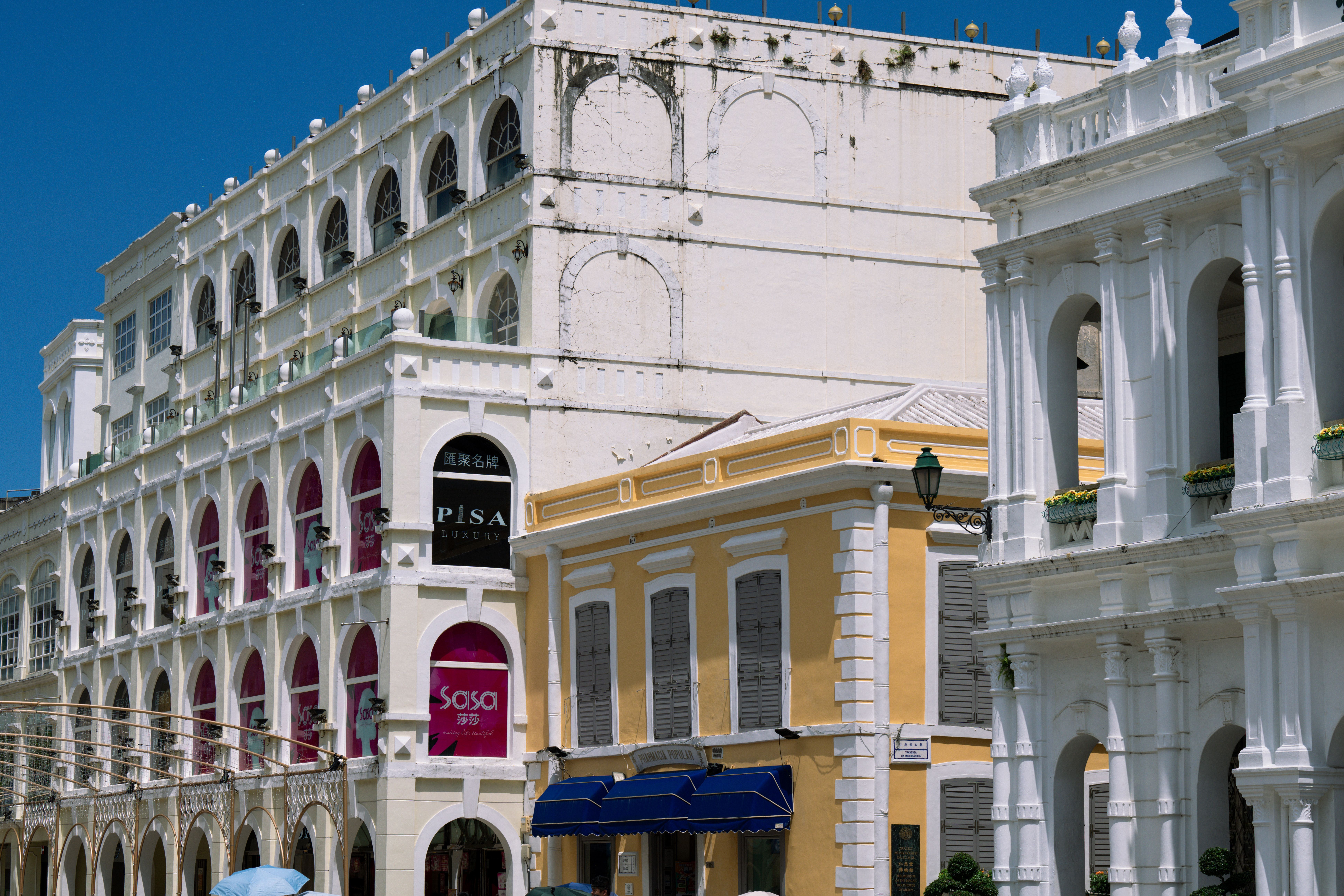 Macau historic district Portuguese tiles Senado Square — Photo by Neil Ni