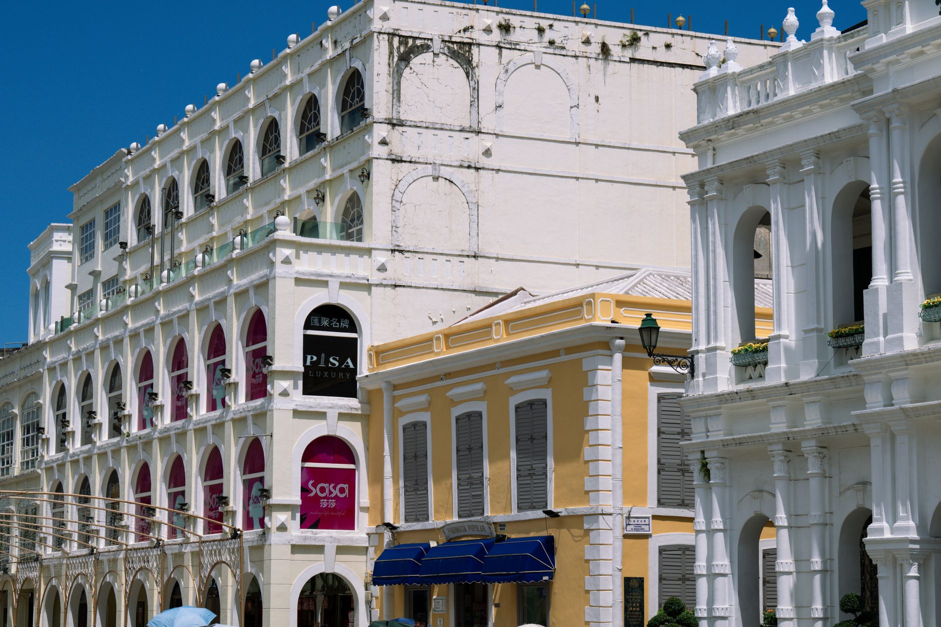 Macau historic district Portuguese tiles Senado Square — Photo by Neil Ni