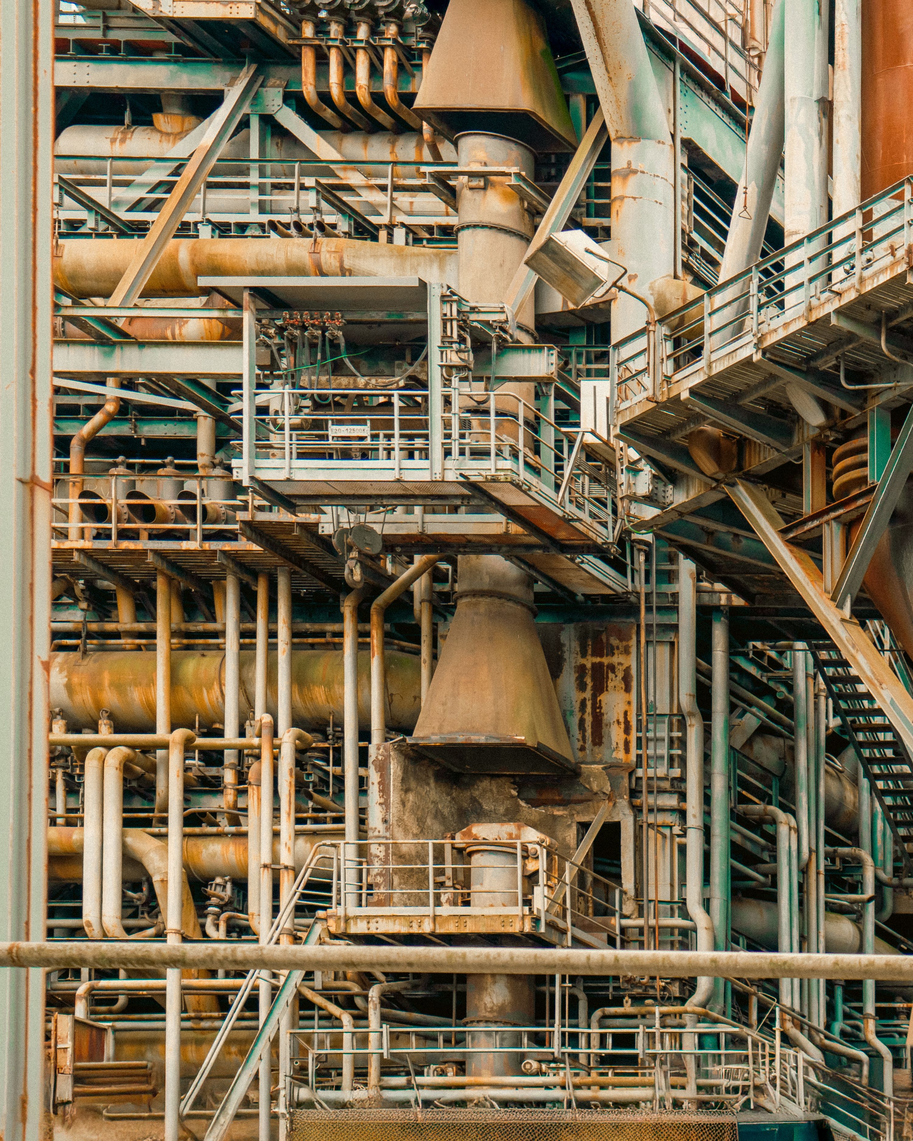 Rusty industrial machinery