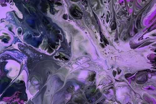 Free Vibrant abstract fluid art showcasing swirling purple and grey patterns. Stock Photo