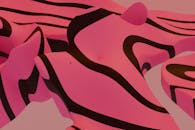 Vibrant Abstract 3D Design with Zebra Pattern