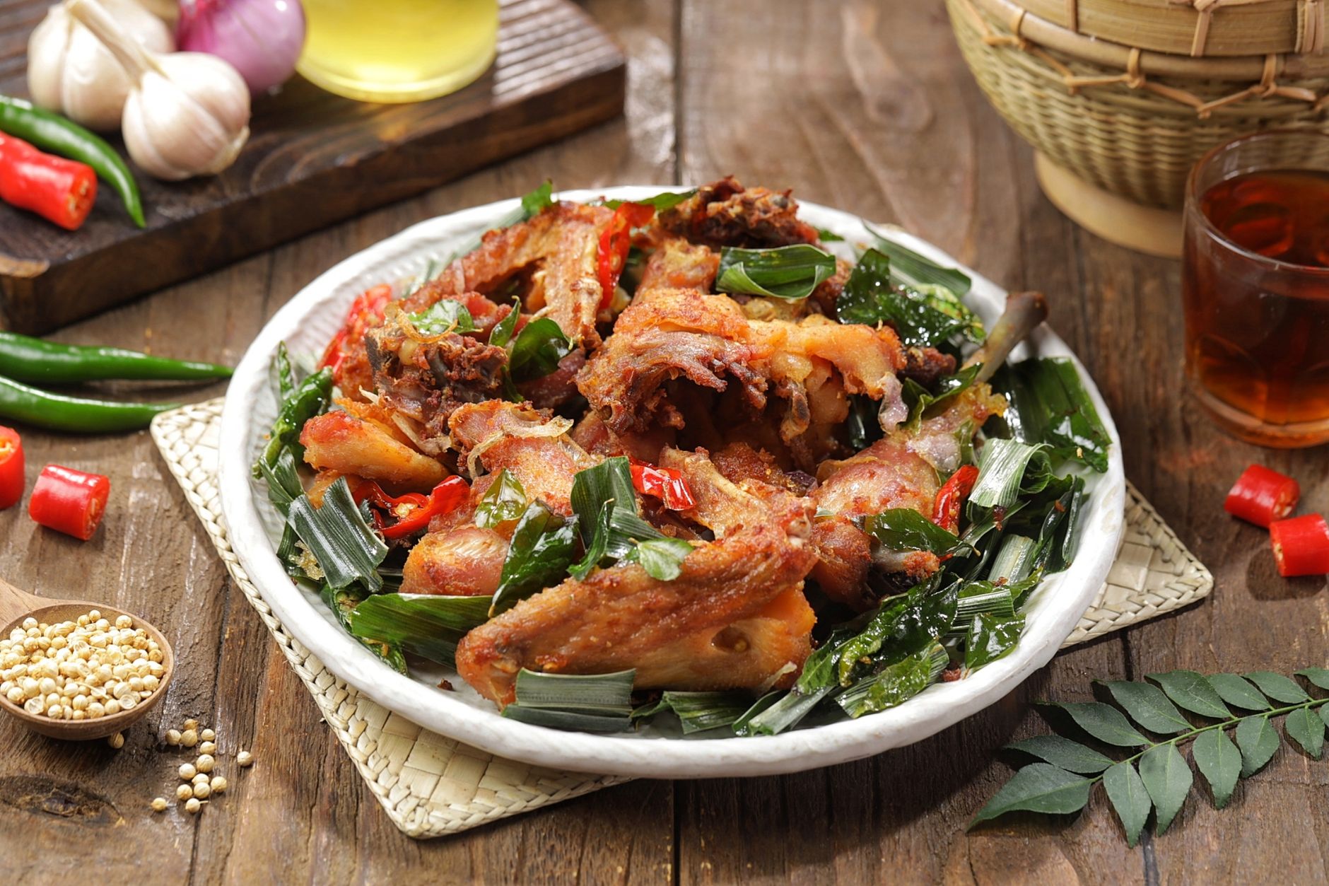 Smoky Caribbean style chicken dish