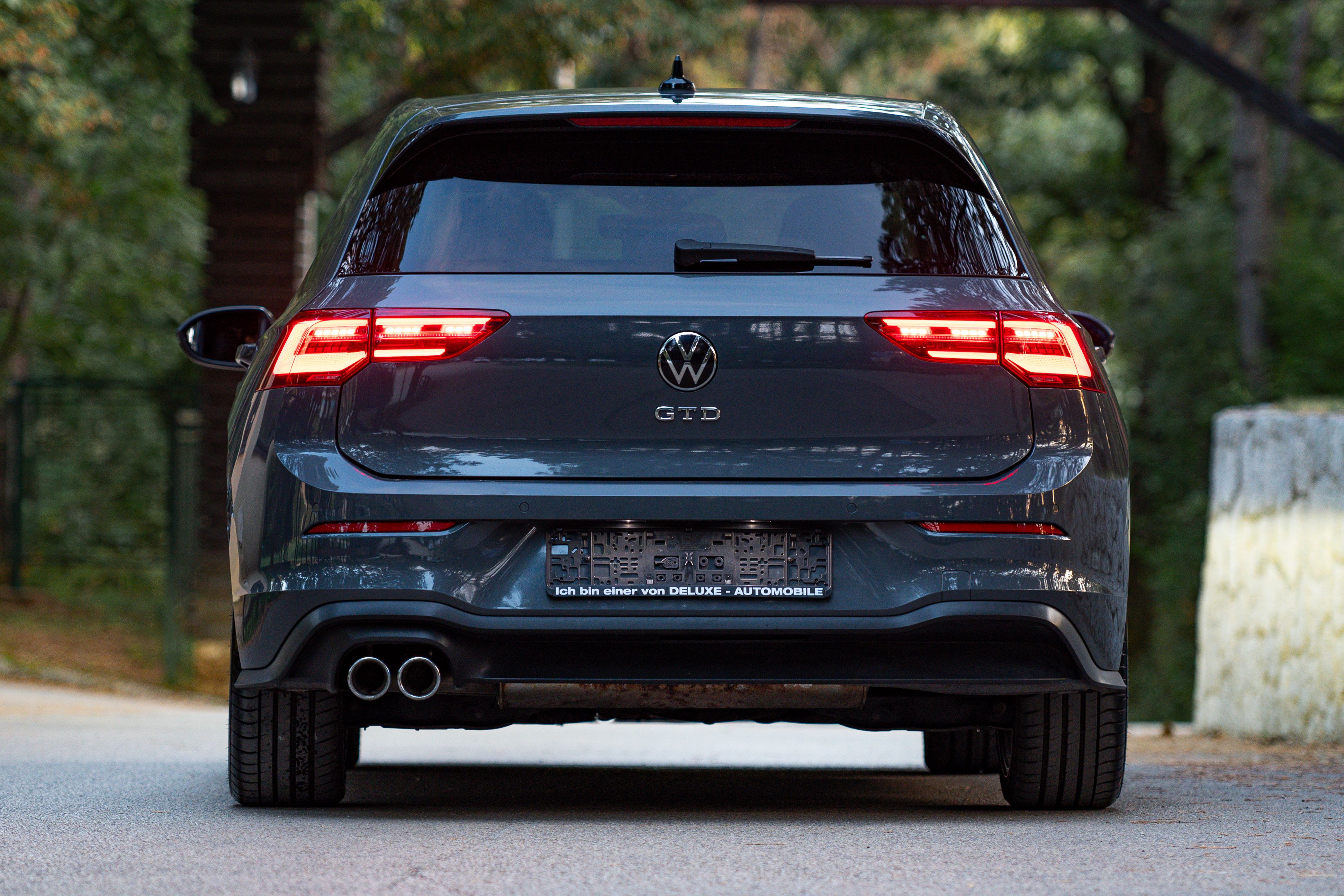 Rear View of Grey Volkswagen Car on Road · Free Stock Photo