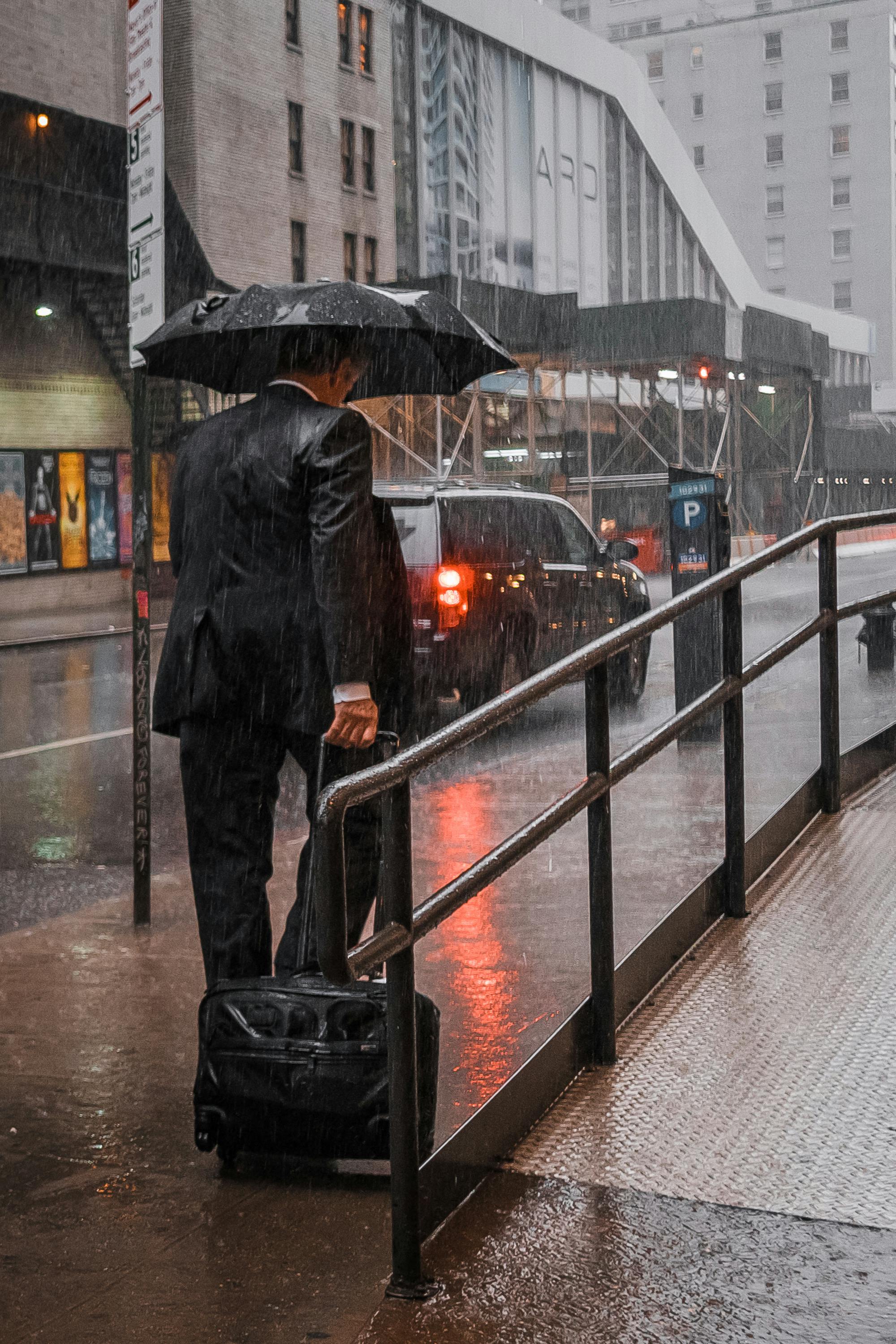 man walking outdoors