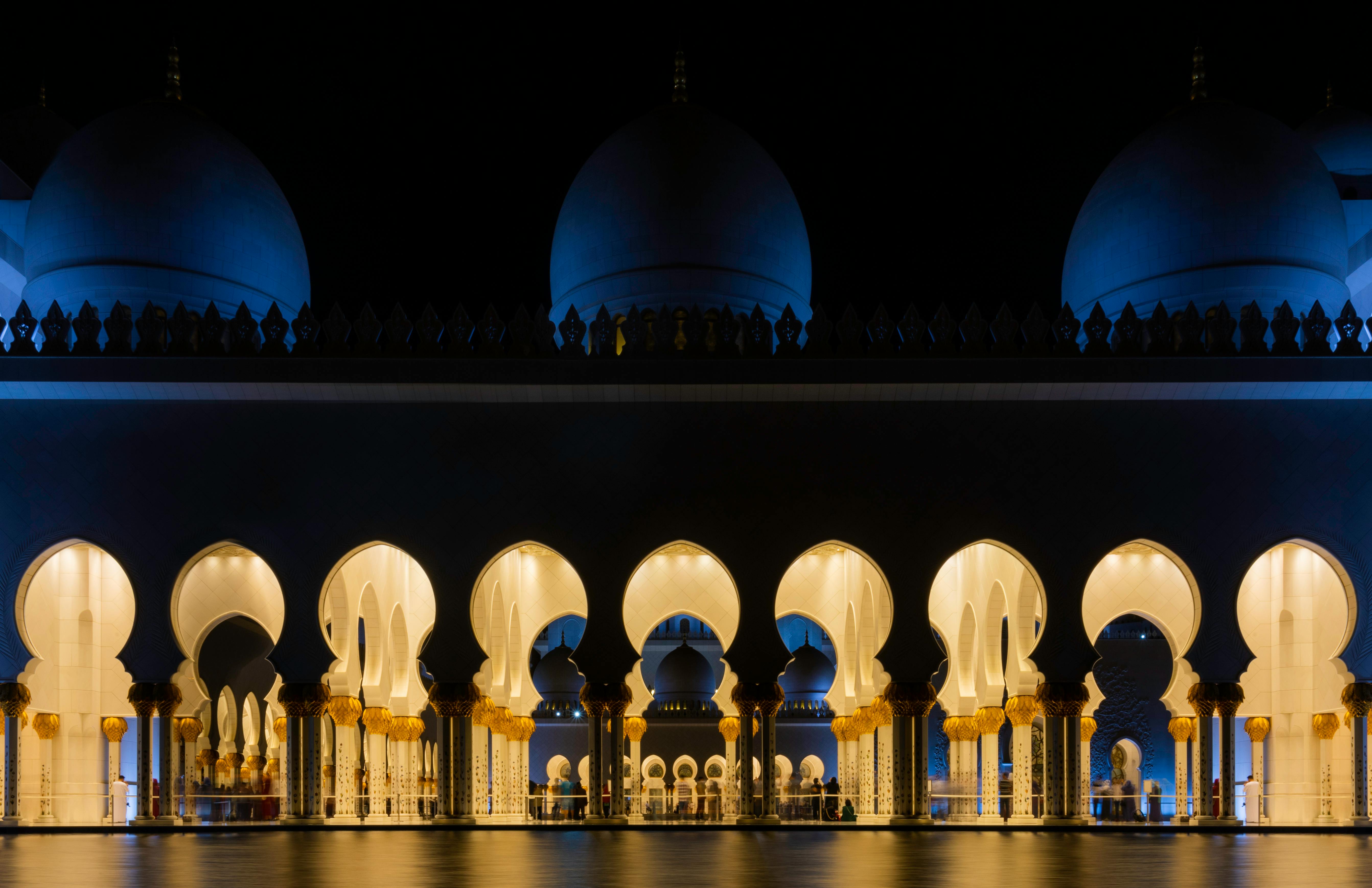 Kostenloses Stock Foto zu abu dhabi, arabisch, architektur, dunkel