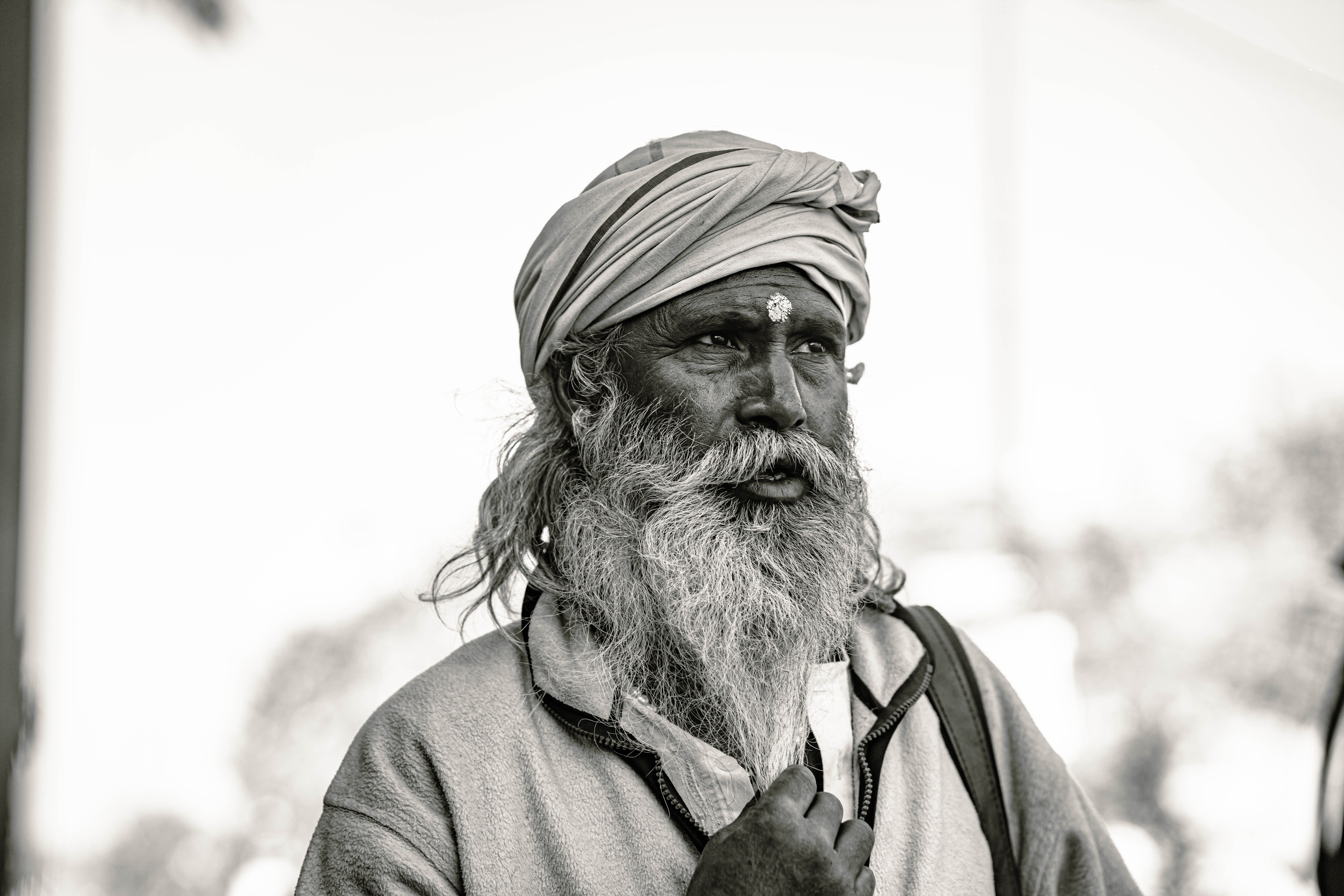 Portrait of Elderly Man in Traditional Turban · Free Stock Photo