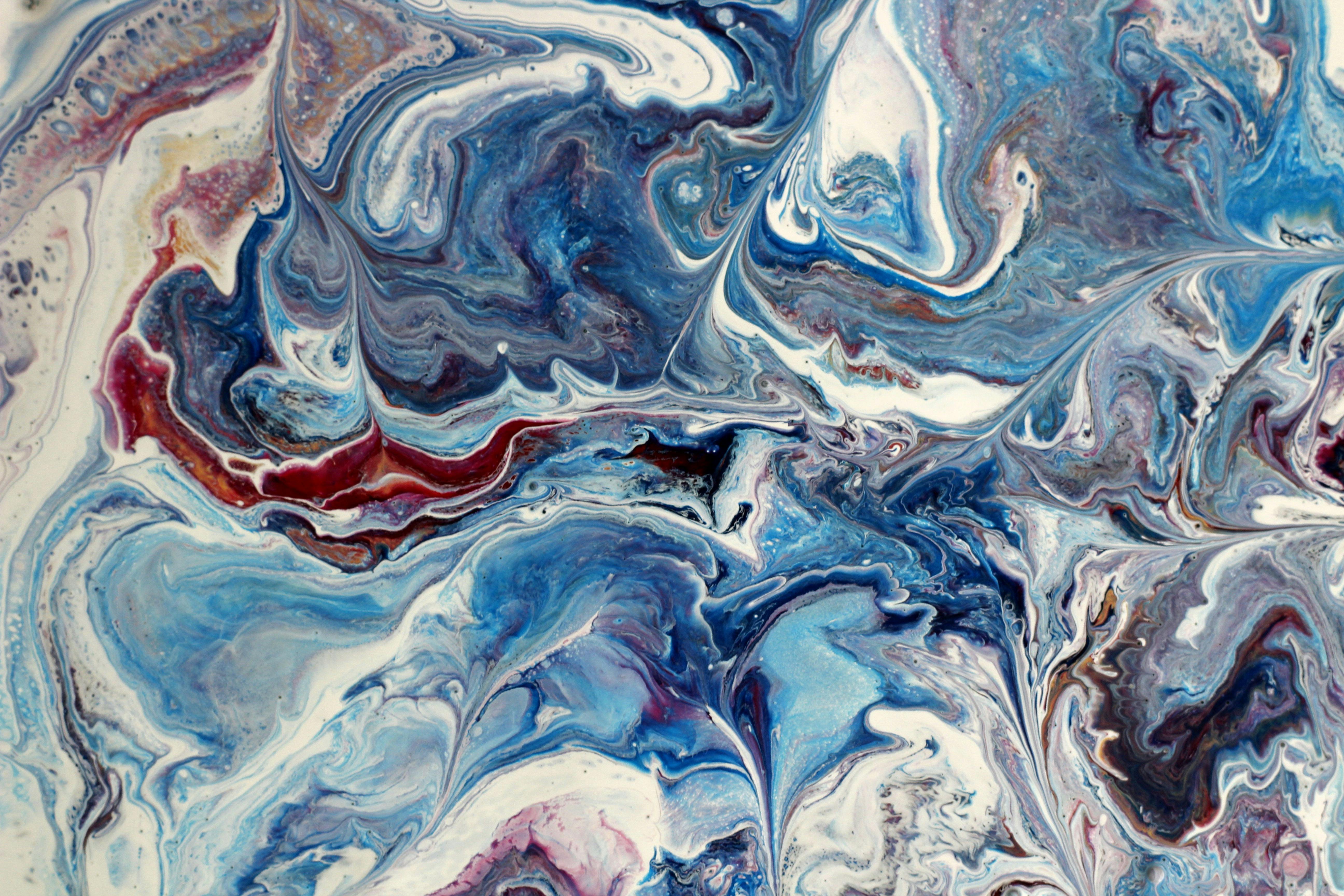 青と白の抽象絵画 · 無料の写真素材