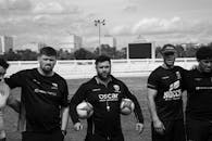 Black and White Rugby Team Training in Budapest