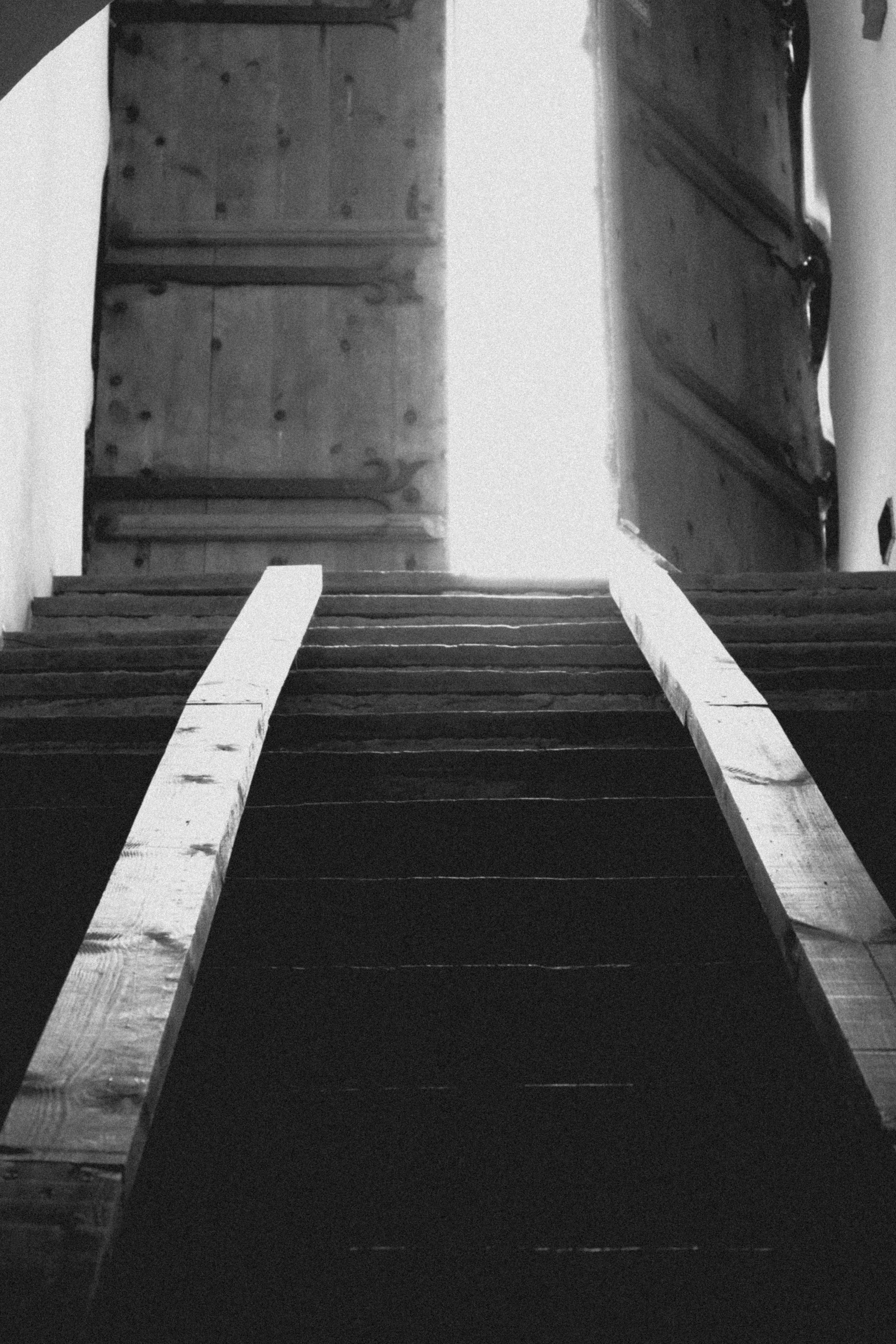 Stairs ascending to light