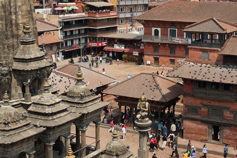 Aerial view of Patan Durbar Square, a stop on many Nepal tours