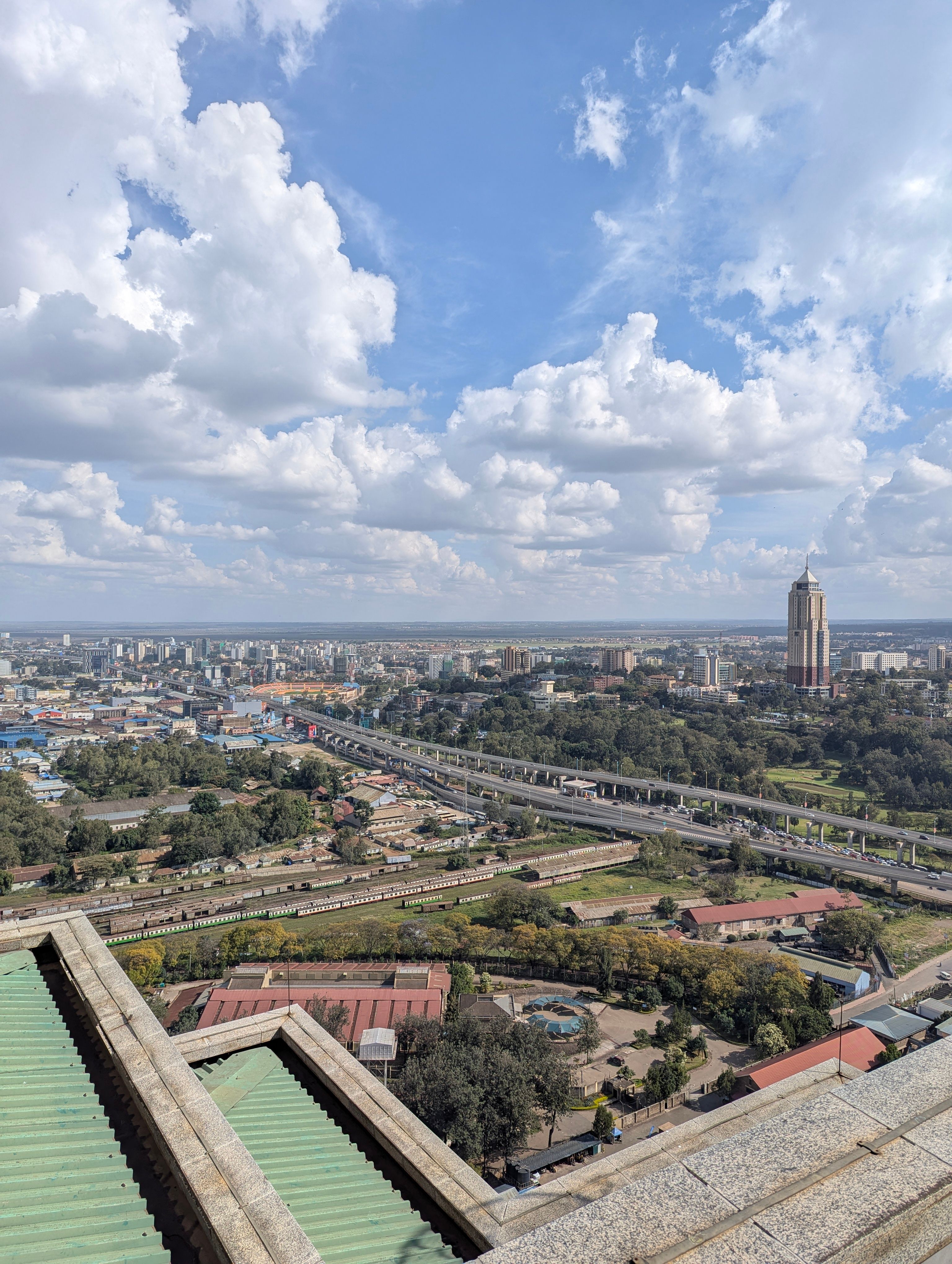 Aerial View of Nairobi Cityscape with Clouds · Free Stock Photo