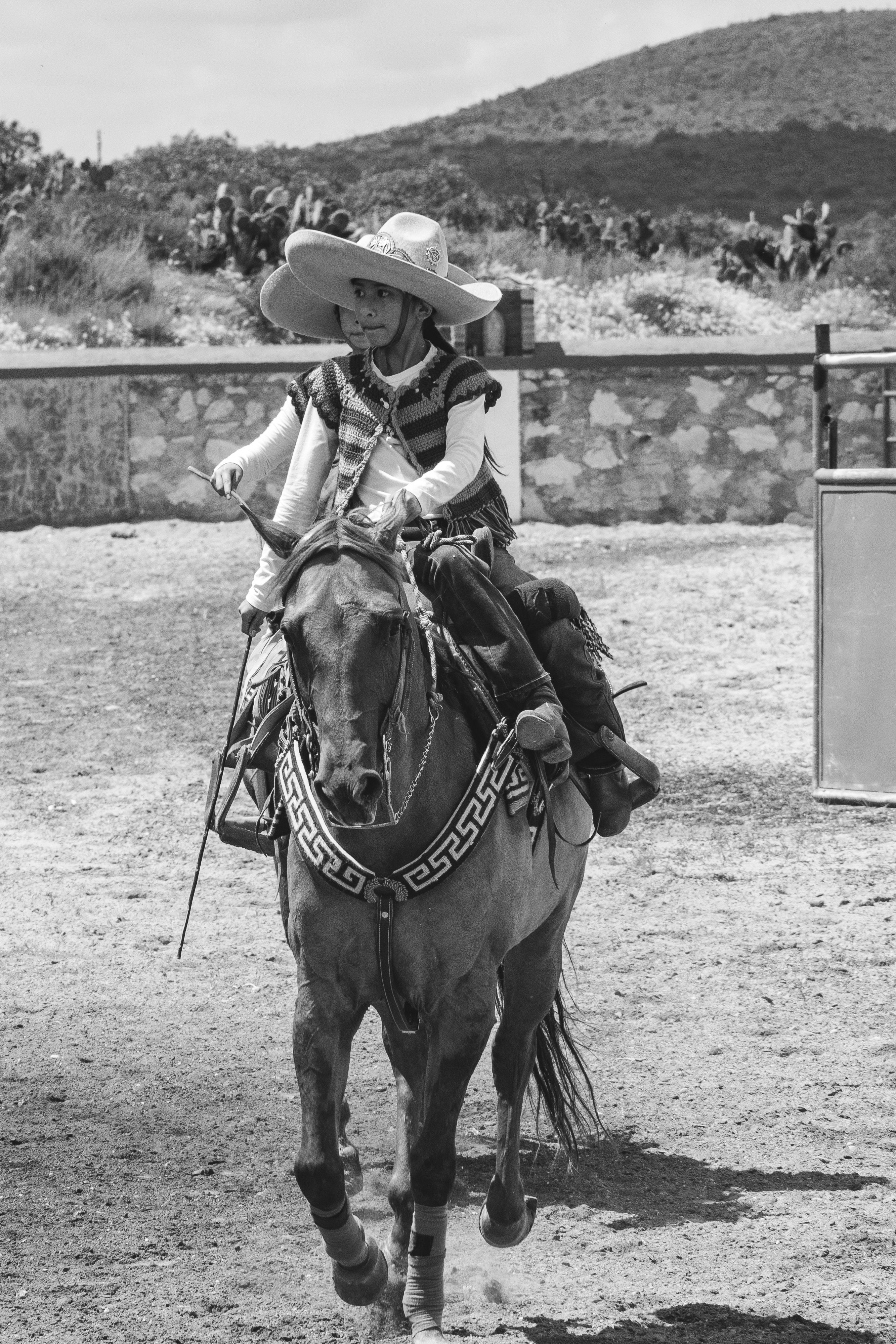 Mexican Charro Riding on Horse in Hidalgo Arena · Free Stock Photo