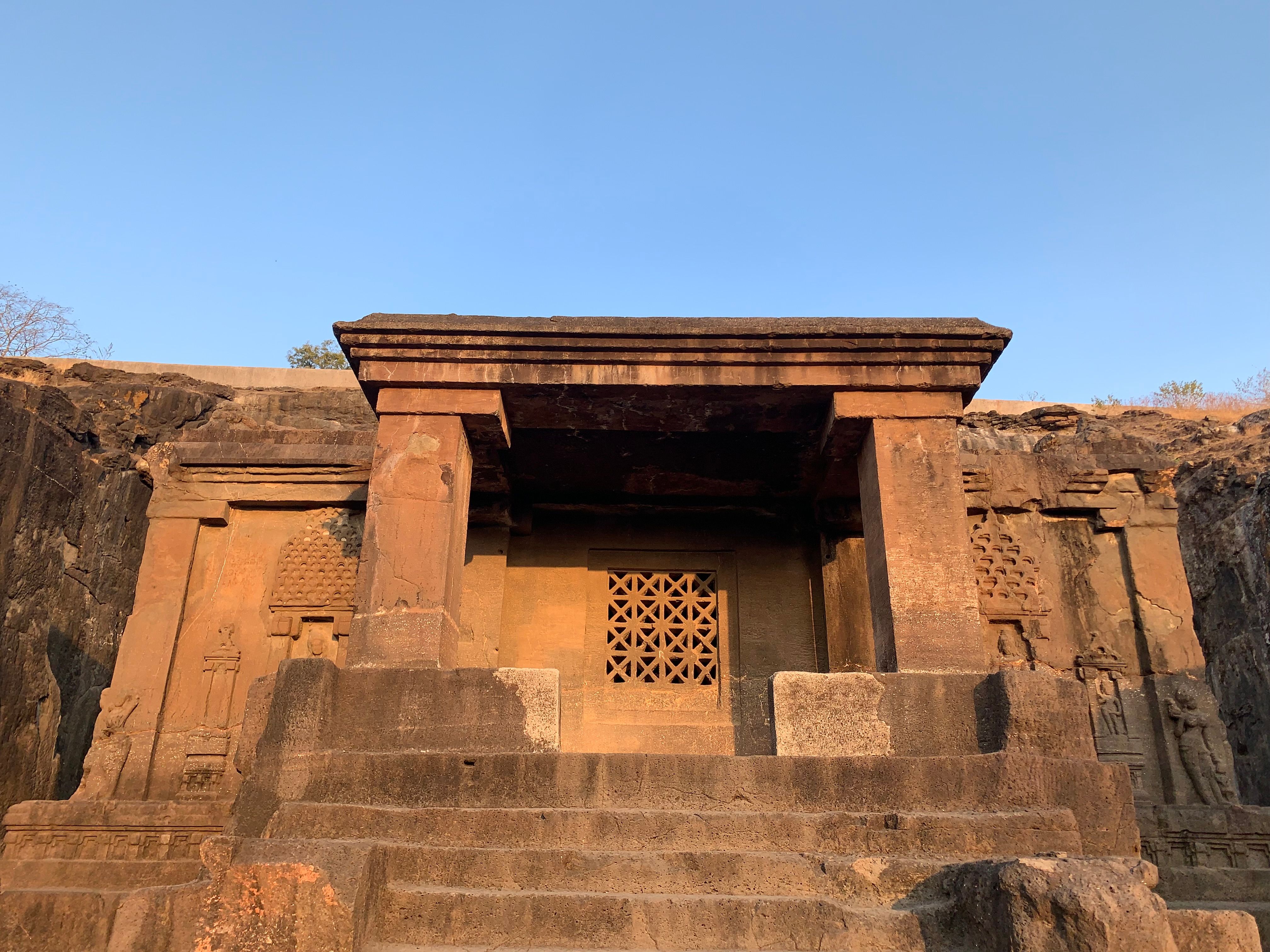 Rock-cut Brahmanical cave with Portuguese church built above at Mandapeshwar