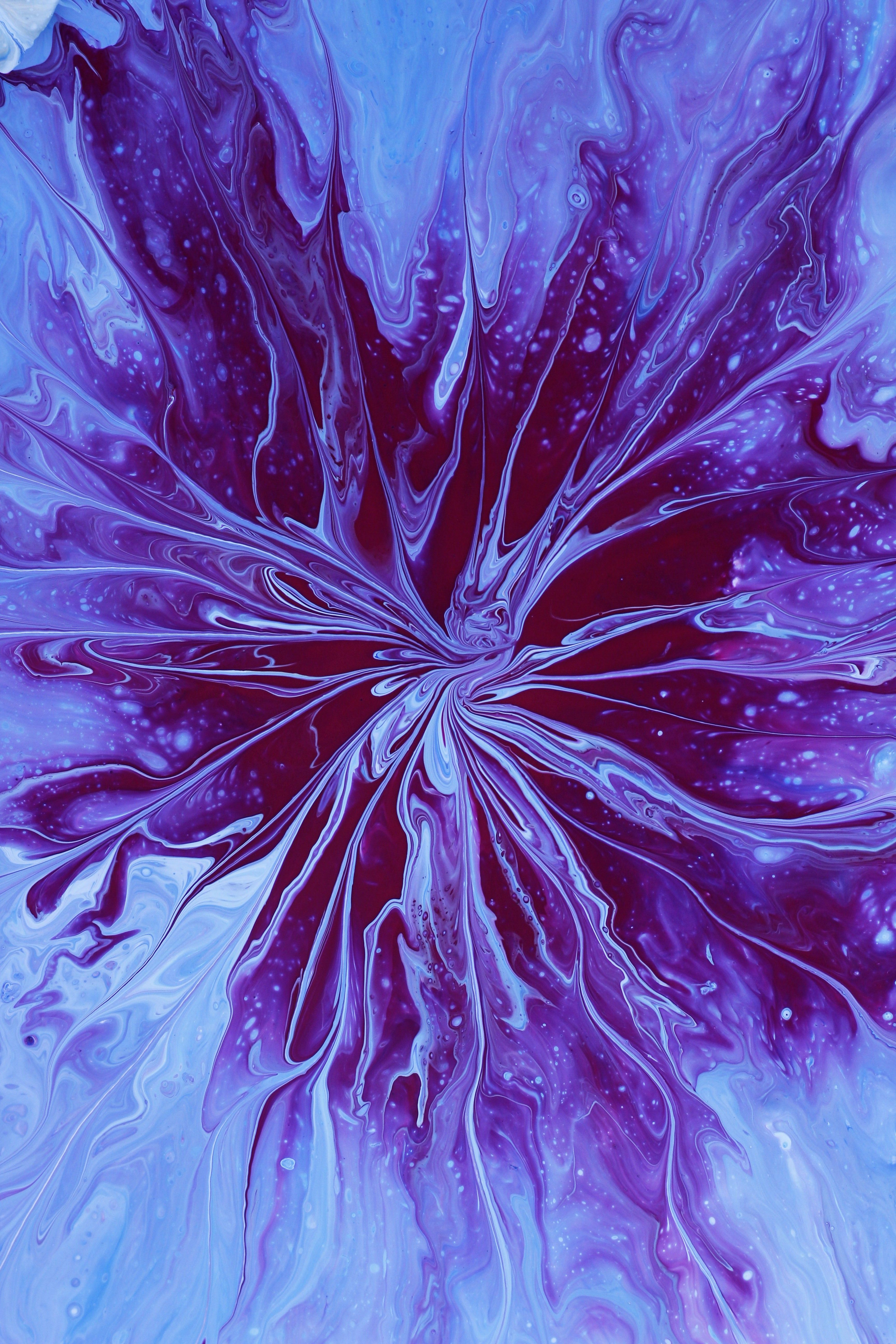 Abstract Purple and Blue Fluid Art Painting · Free Stock Photo