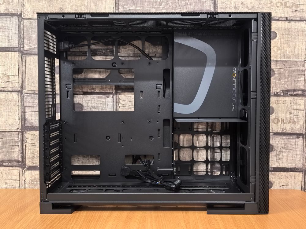 Computer Box Opening Design Open Black Computer Case with Geometric Design · Free Stock Photo