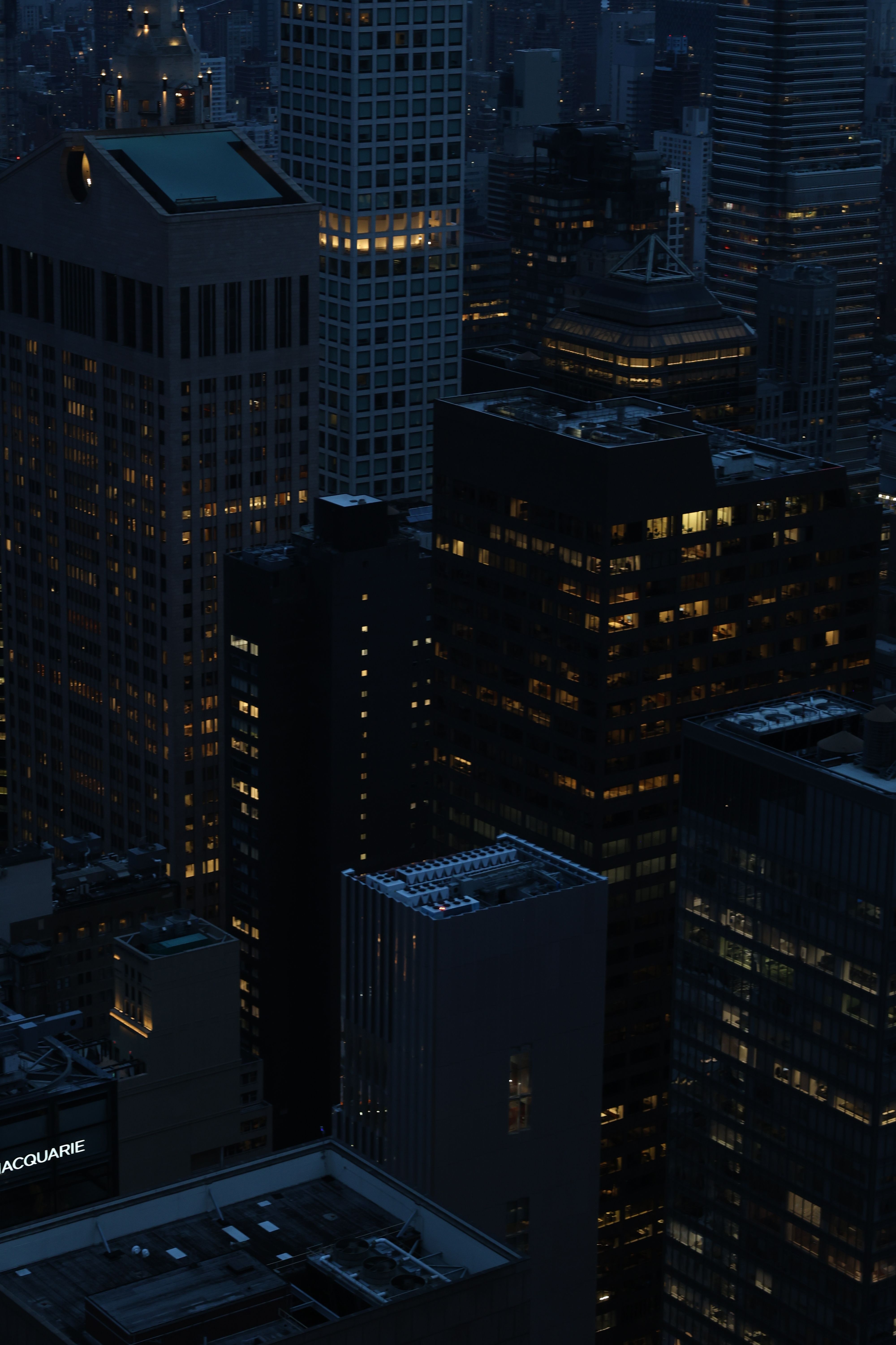 New York City Skyline at Night - Illuminated Skyscrapers · Free Stock Photo
