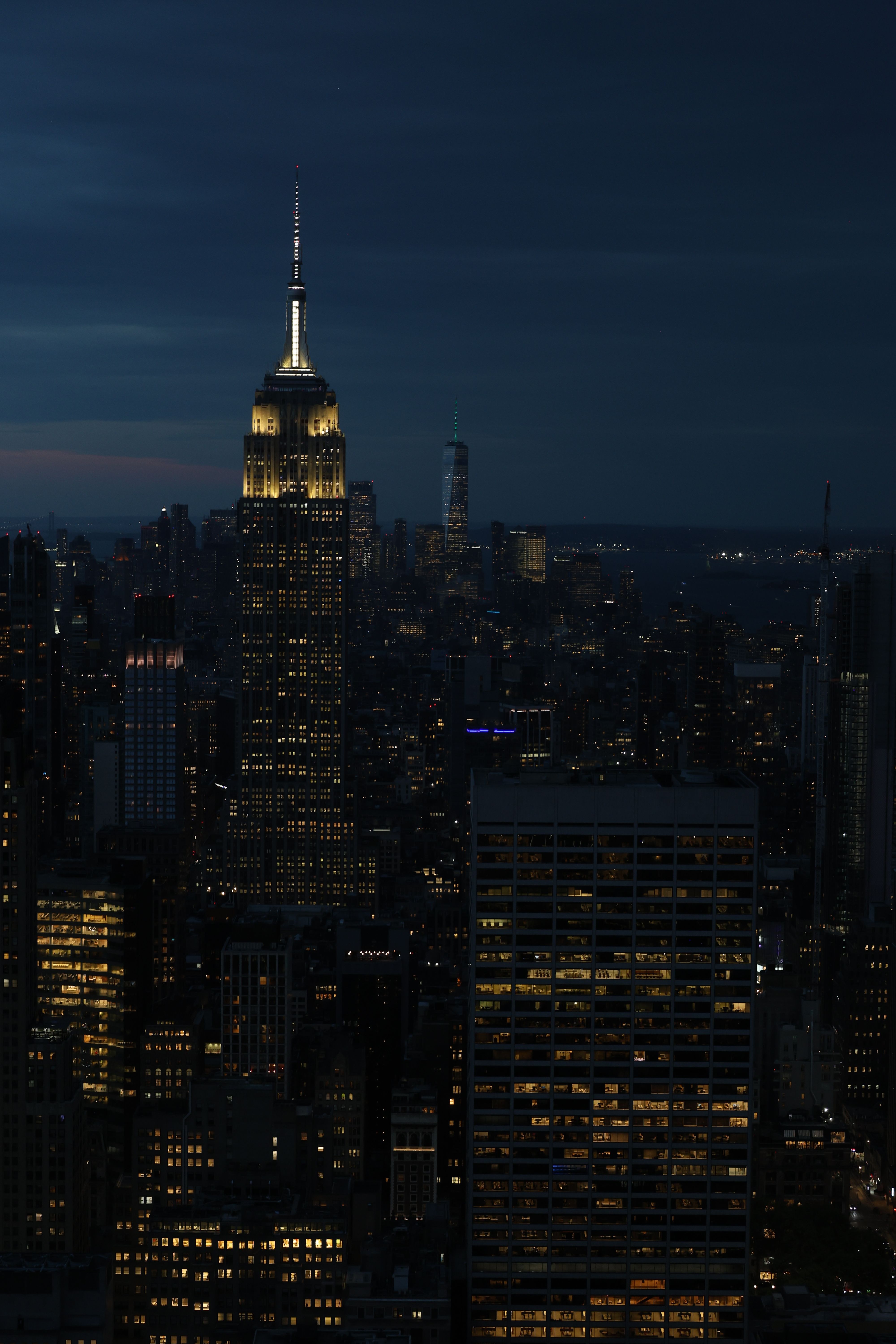 Iconic New York City Skyline at Night · Free Stock Photo