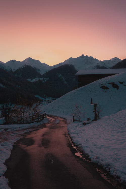 Free Photo of Roadway During Blue Hour Stock Photo