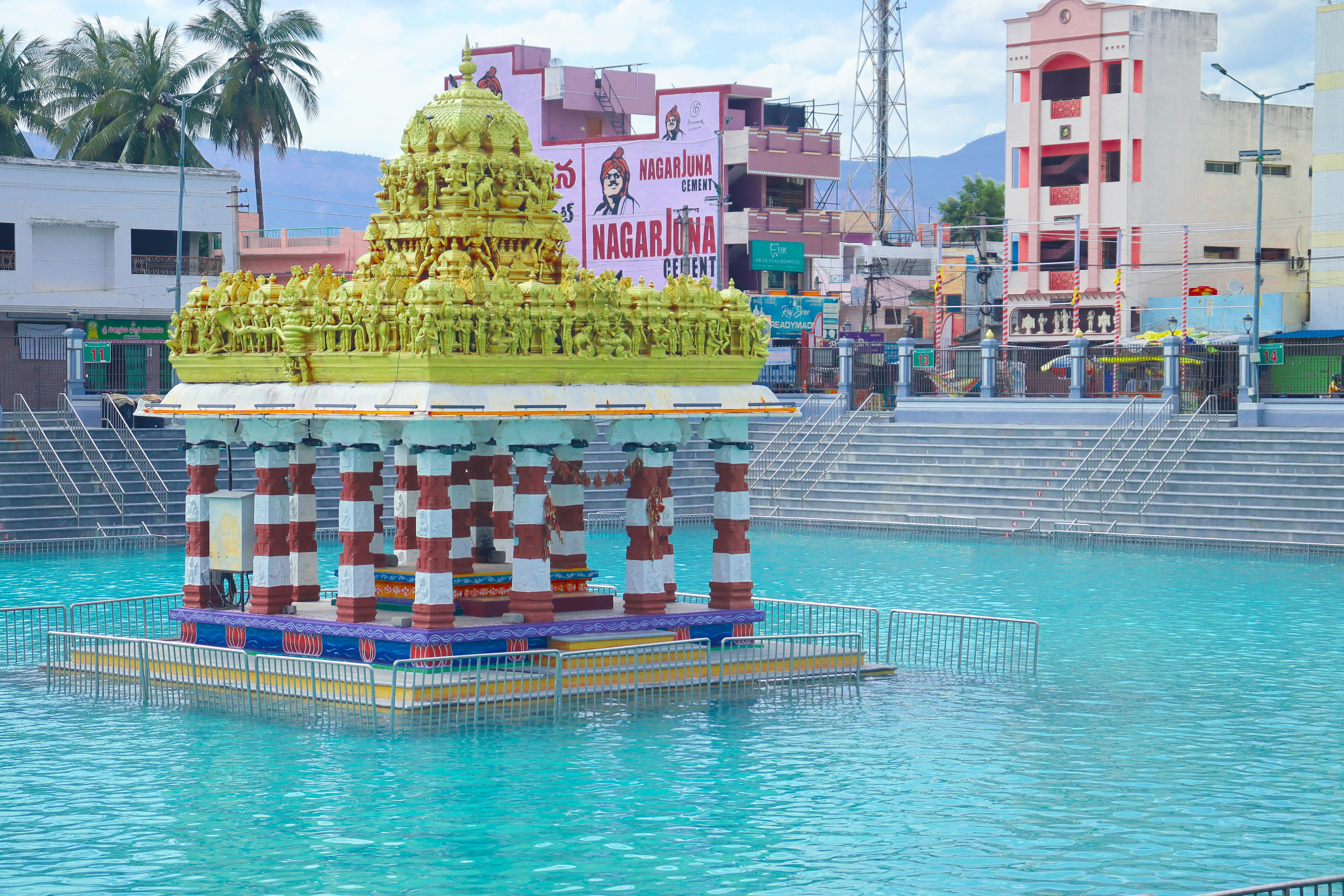 Colorful Hindu temple structure