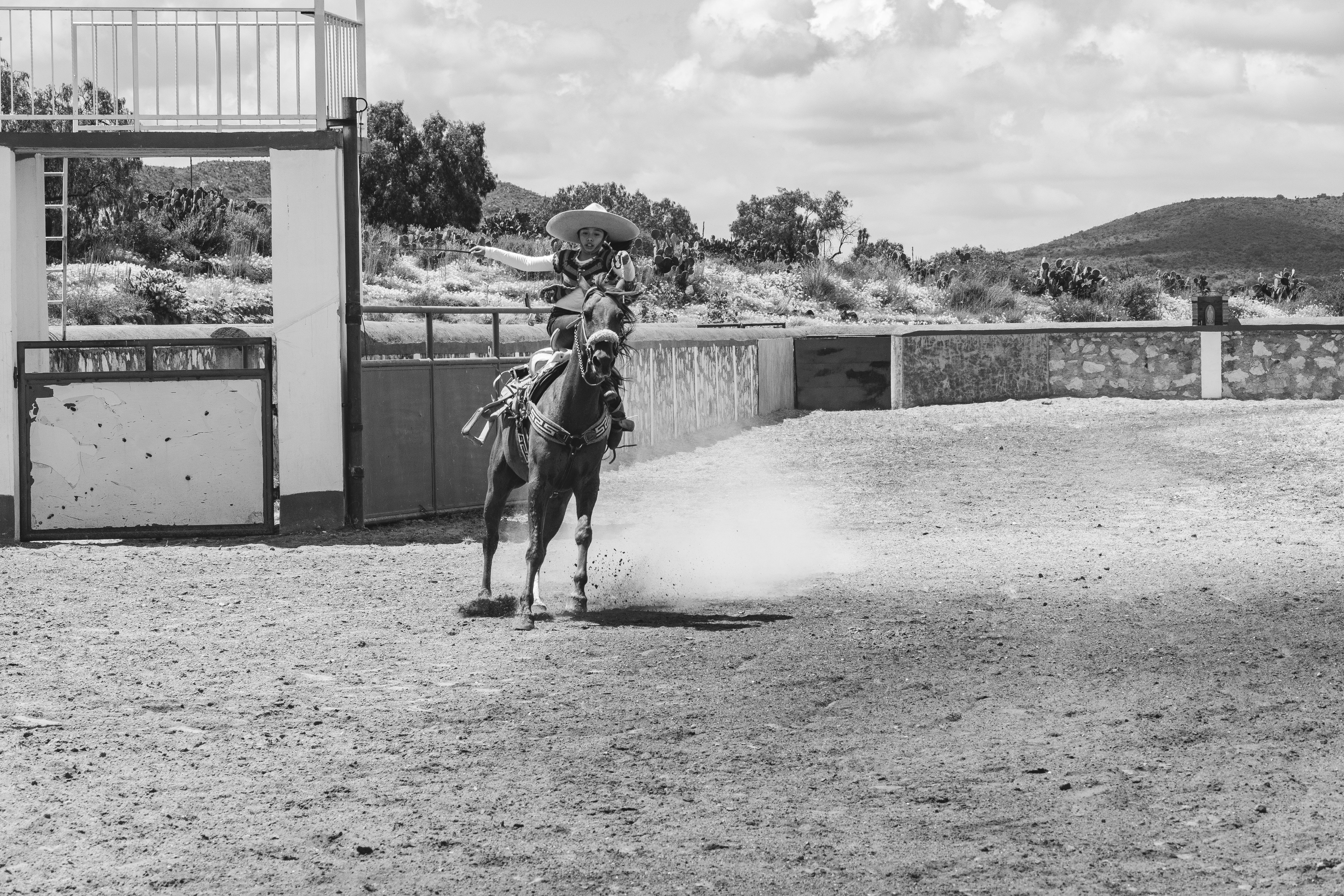 Charro Riding Horse in Mexican Rodeo Arena · Free Stock Photo
