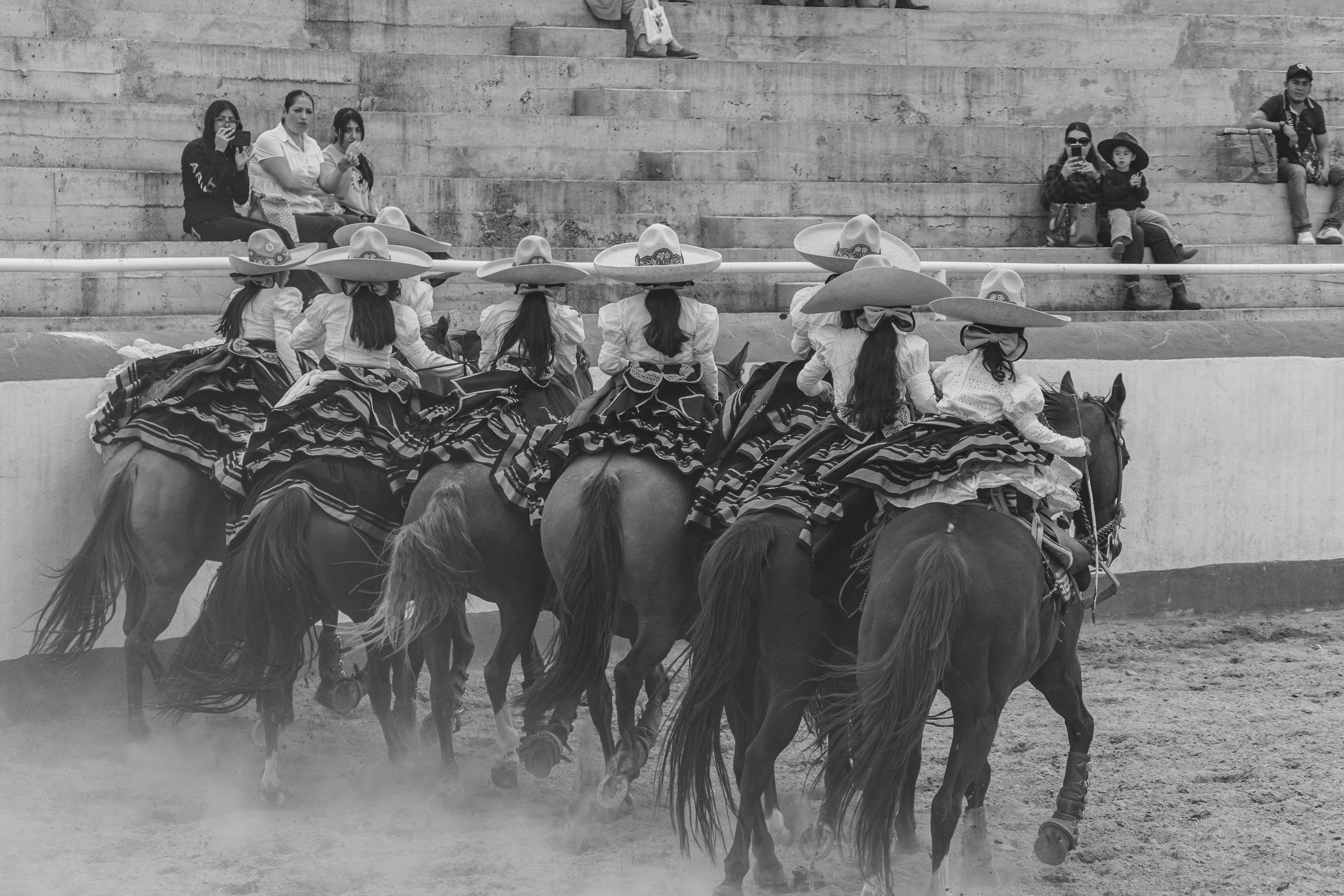 Mexican Horse Riders in Traditional Charreada · Free Stock Photo