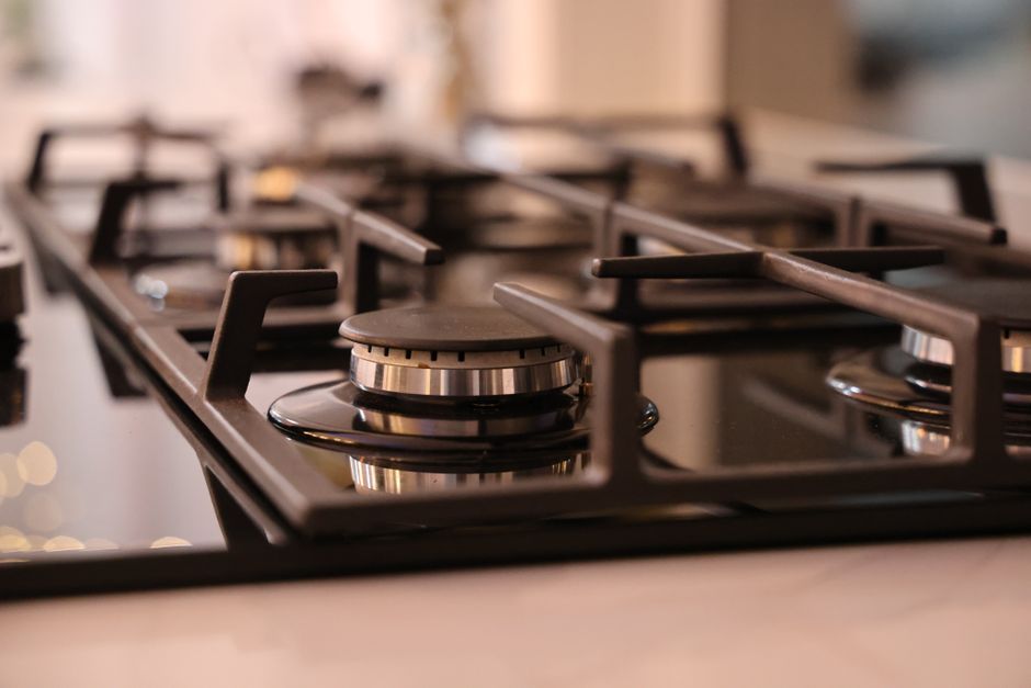 gas stove burner close up