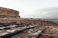 日落时分，海边海岸岩石的壮丽景色，展示了大自然的原始之美
