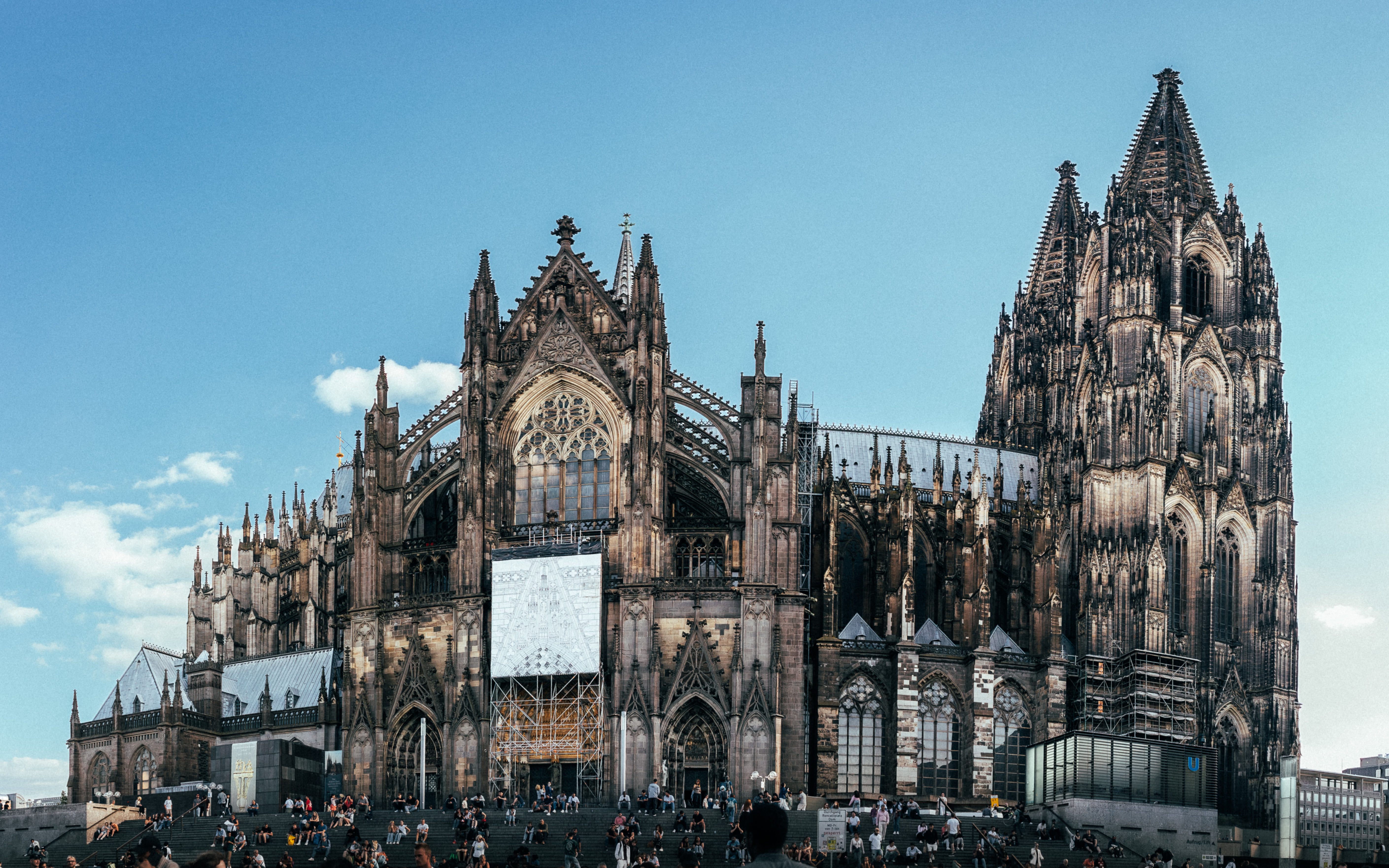 Cologne Cathedral exterior Gothic architecture blue sky