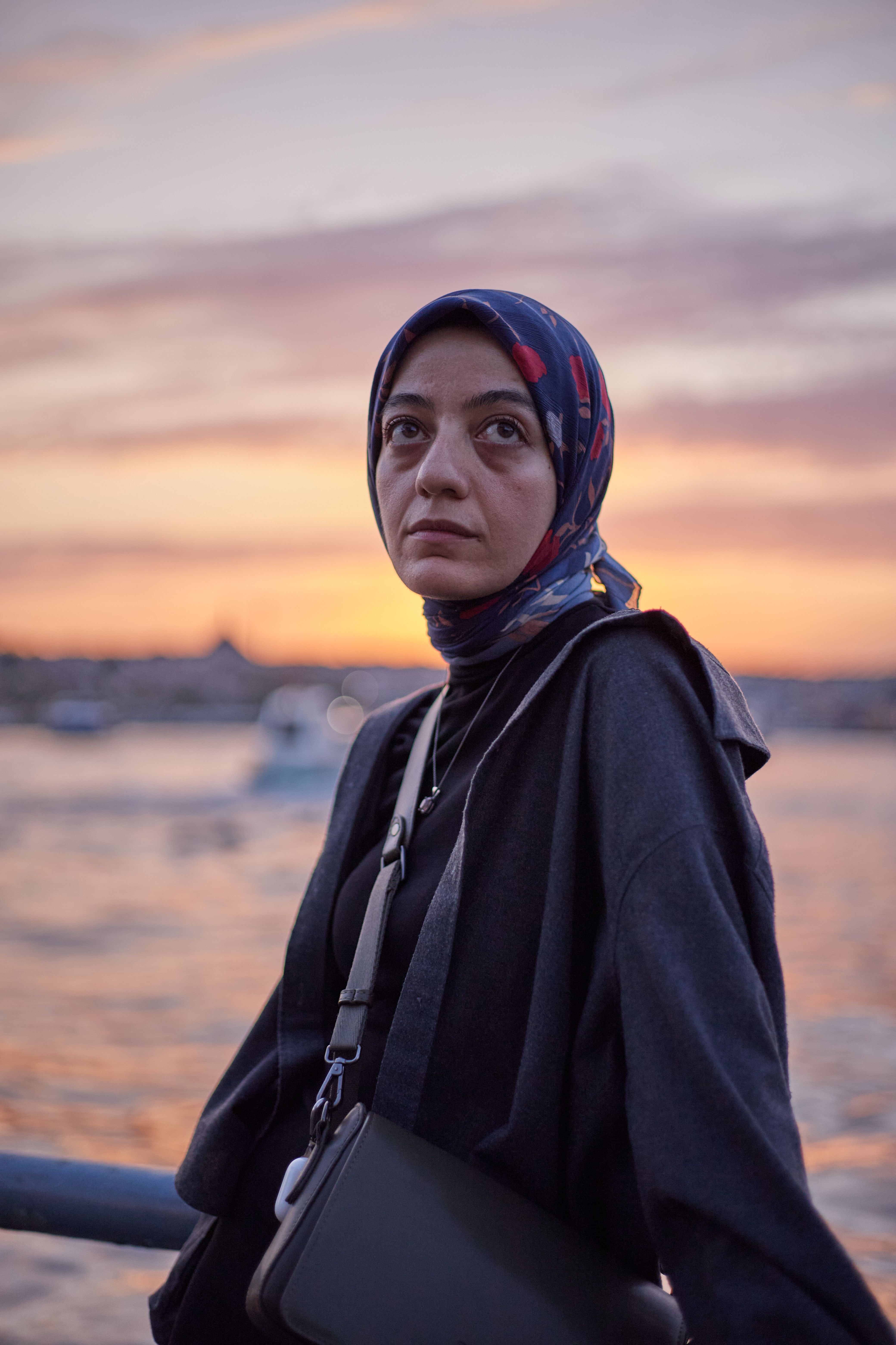 Portrait of a Woman at Sunset in Istanbul