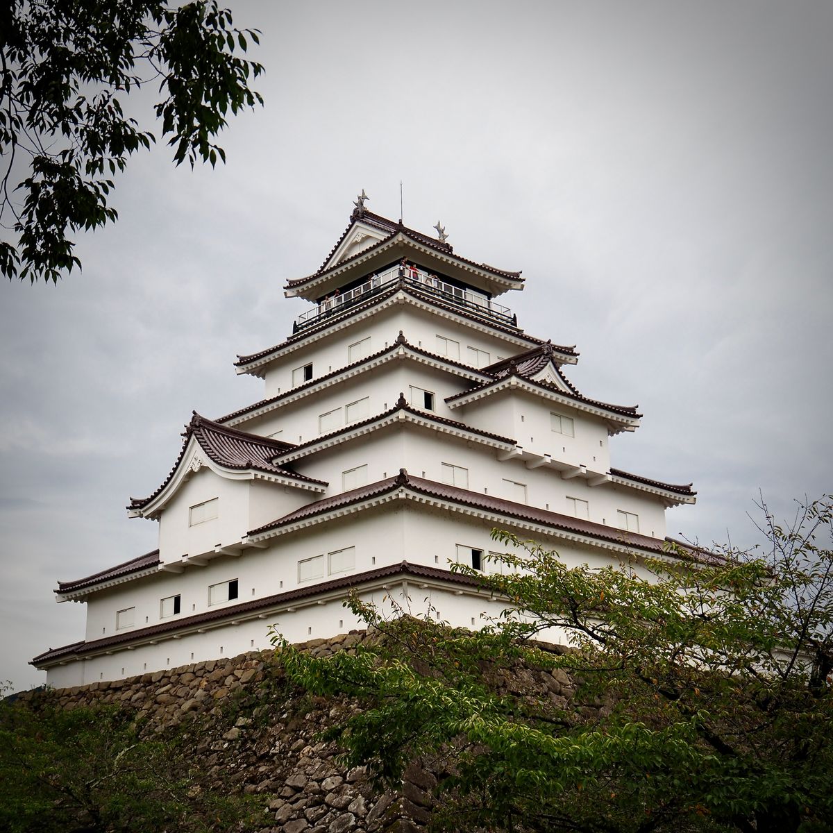 Tsurugajo Castle in Aizuwakamatsu, Fukushima — the landmark with distinctive red-tiled roof