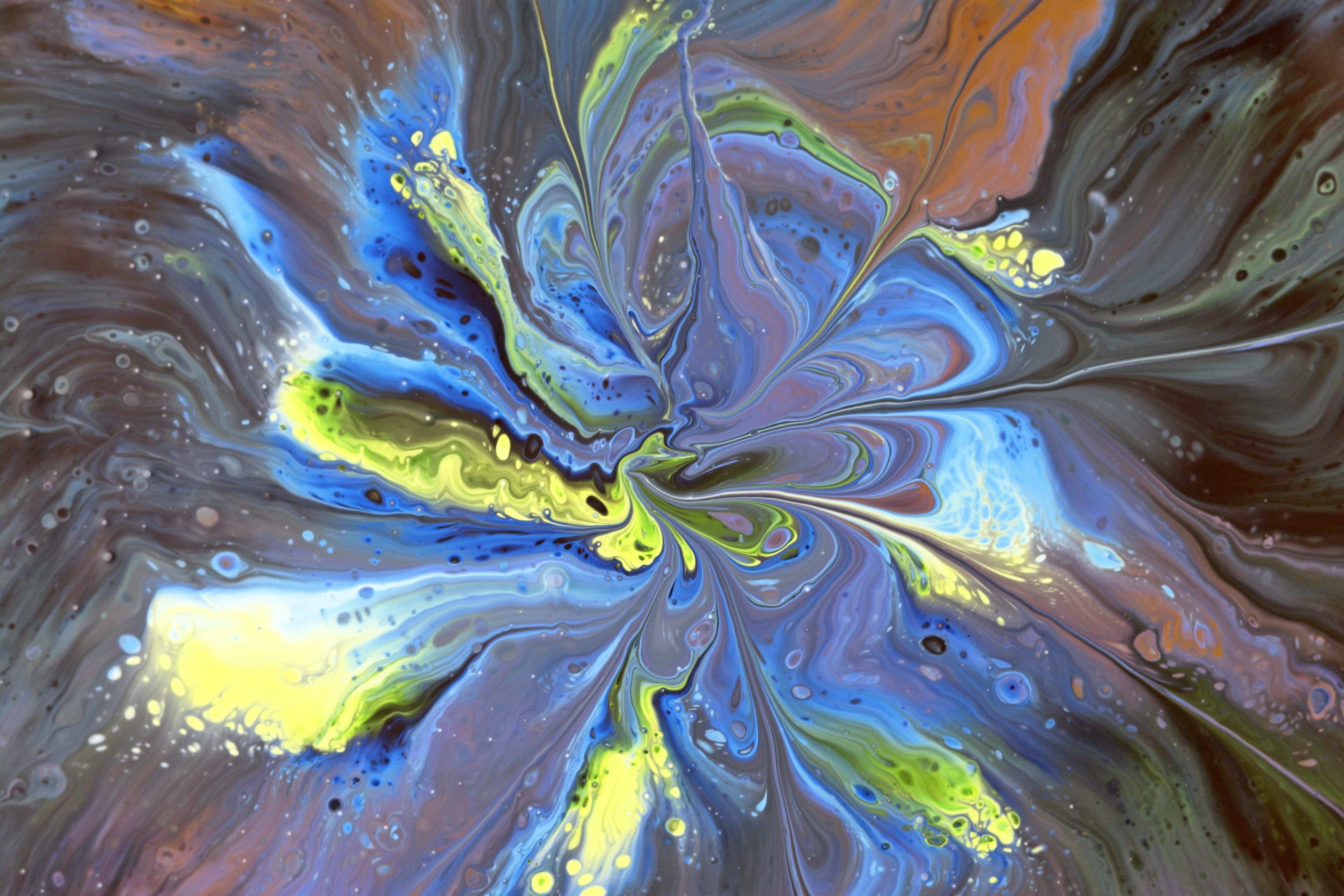 Vivid Abstract Fluid Art in Bright Colors · Free Stock Photo