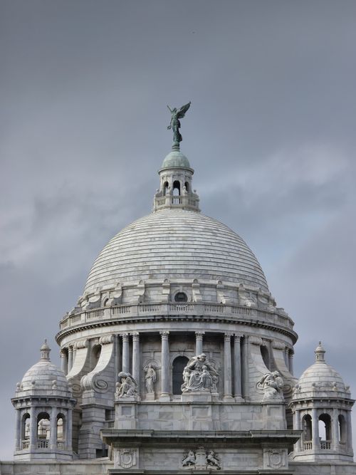 Free Stunning view of the Victoria Memorial dome in Kolkata, India, showcasing its majestic architecture. Stock Photo