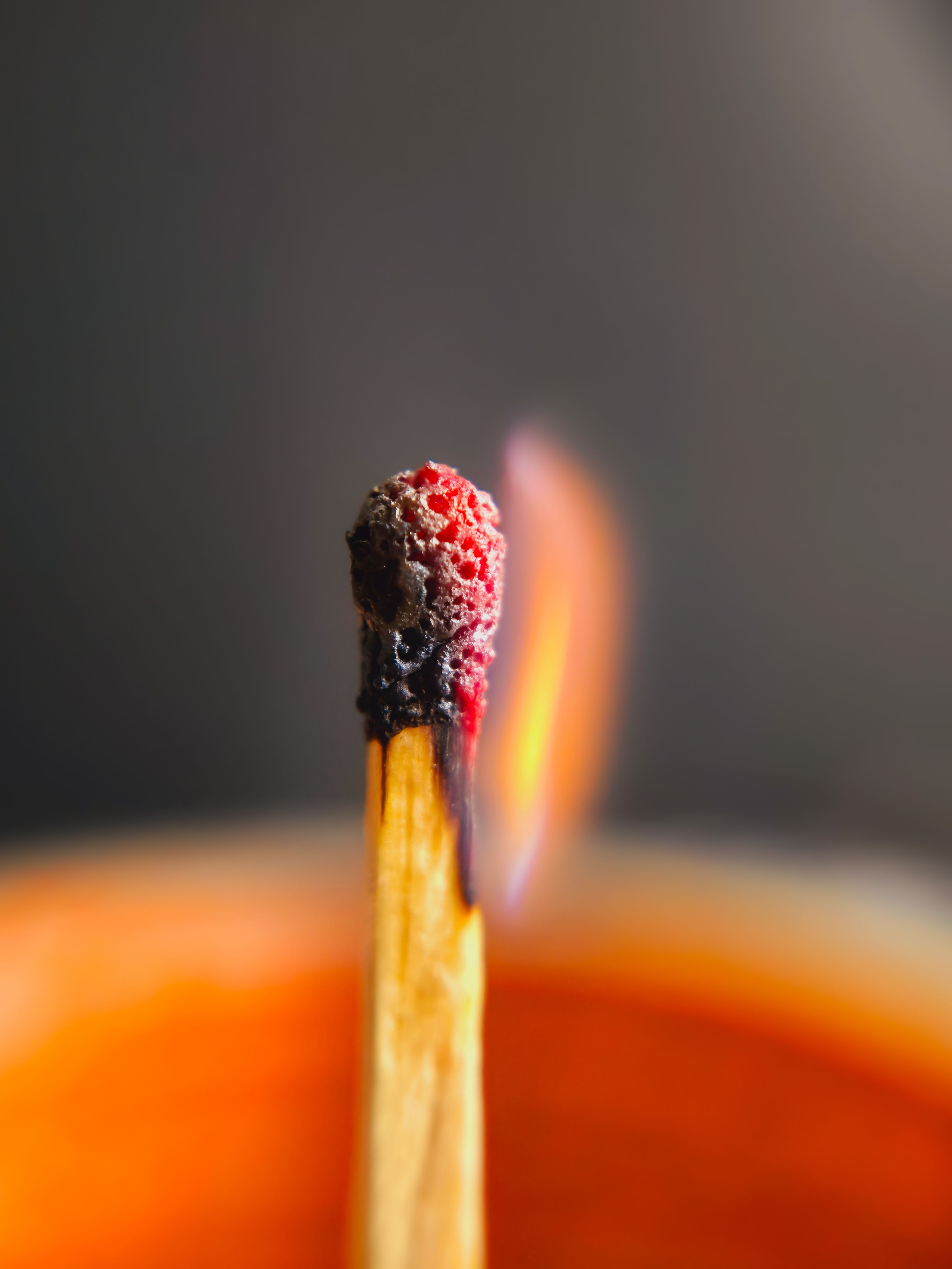 Close-up of a Burning Matchstick with Flame · Free Stock Photo