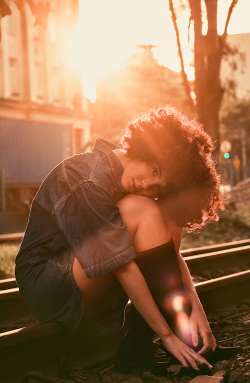 Photo Of Woman Wearing Denim Polo