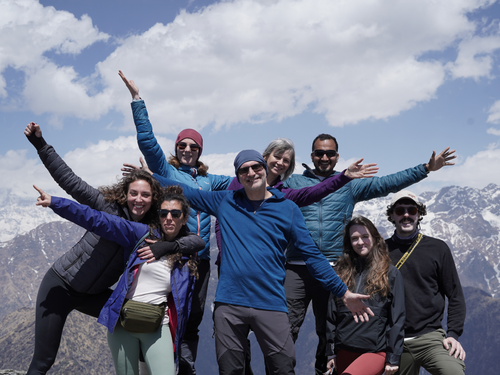 Free Himalayan View Group Trek Hikking Stock Photo