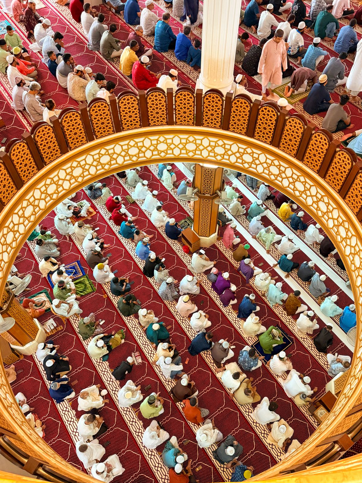 Top View of Men at Mosque · Free Stock Photo