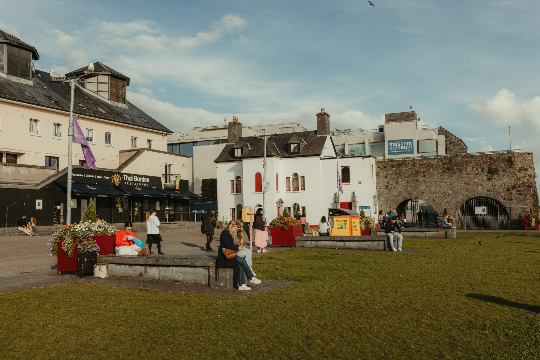 galway ireland spanish arch medieval stone gateway harbour waterfront old