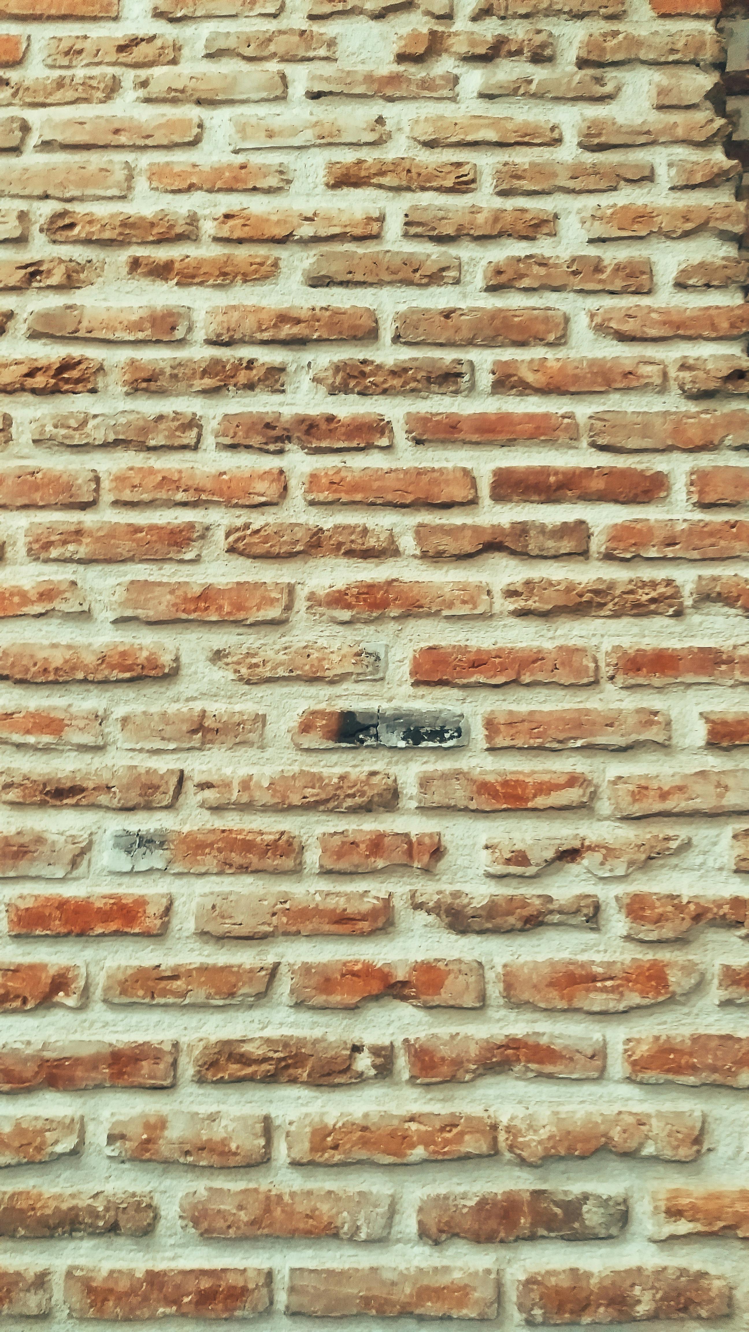 Zadarmo Detailný záber na textúrovanú tehlovú stenu v Amasyi odhaľuje zložité vzory a teplé tóny. Fotka z fotobanky