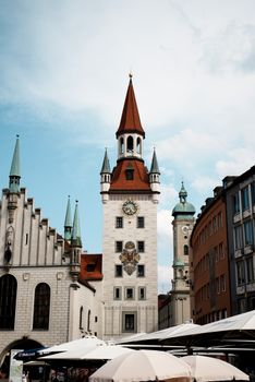 View of the historic Old Town Hall with iconic architecture in Munich, Germany.