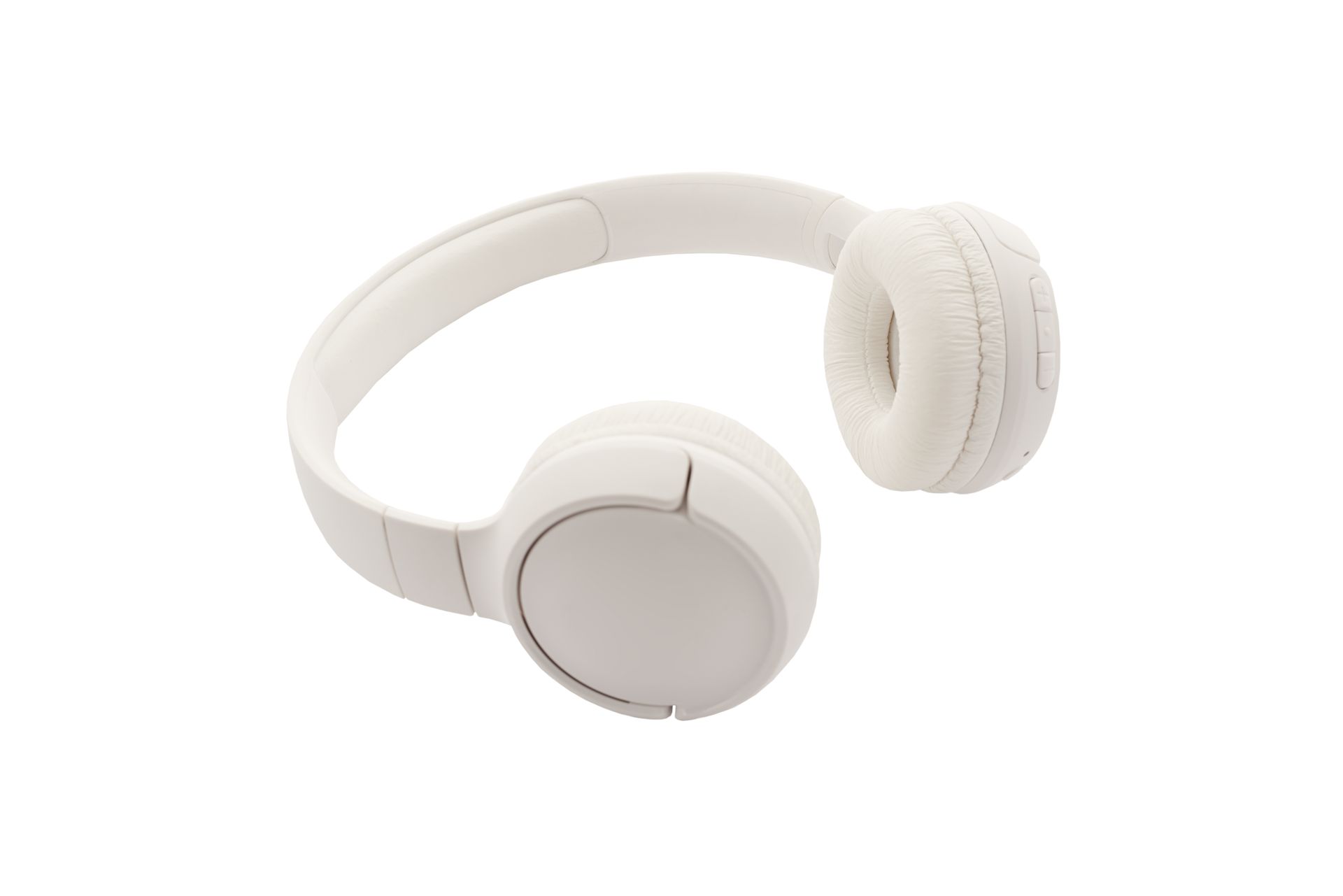 White over-ear headphones with a modern design on a clean background, perfect for tech enthusiasts.