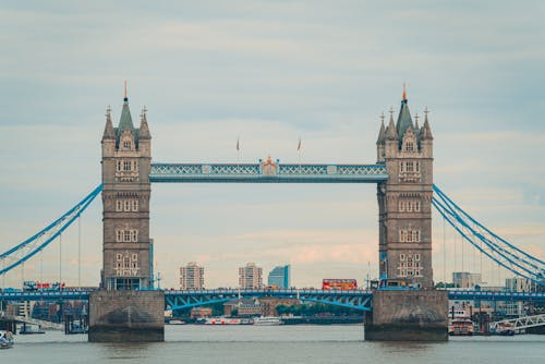 Free Famous Tower Bridge over Thames river Stock Photo