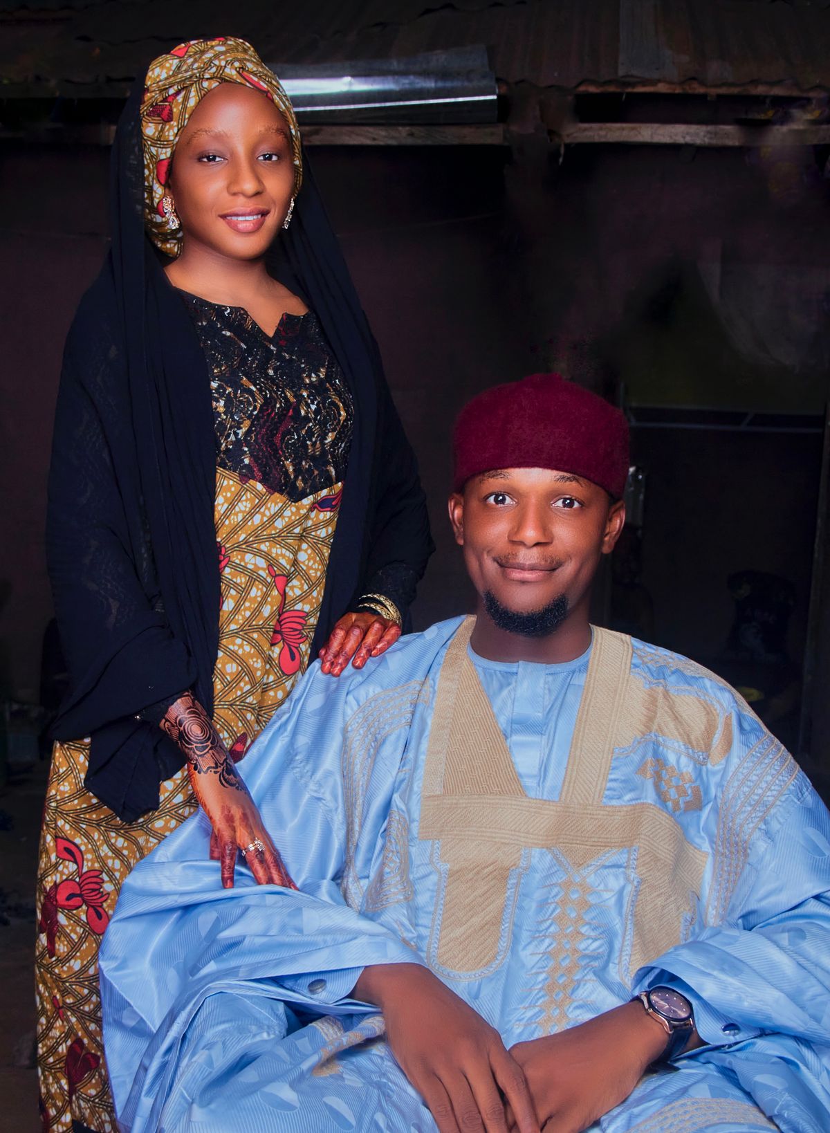 Traditional Nigerian Couple in Cultural Attire · Free Stock Photo