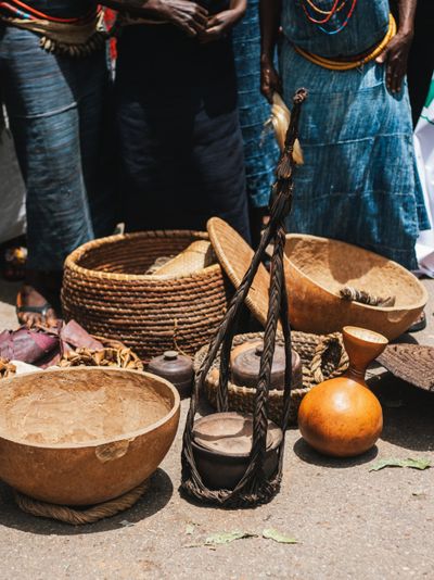 Carved calabash art