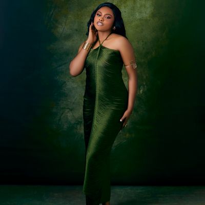 Emerald Satin Maxi Dress