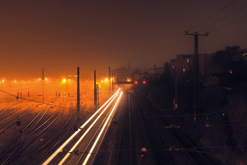 Základová fotografie zdarma na téma dlouhá expozice, lehký, lokomotiva