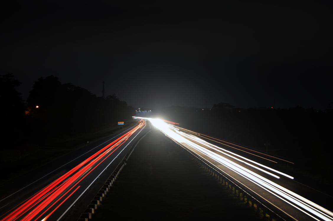 Yolun Timelapse Fotoğrafı