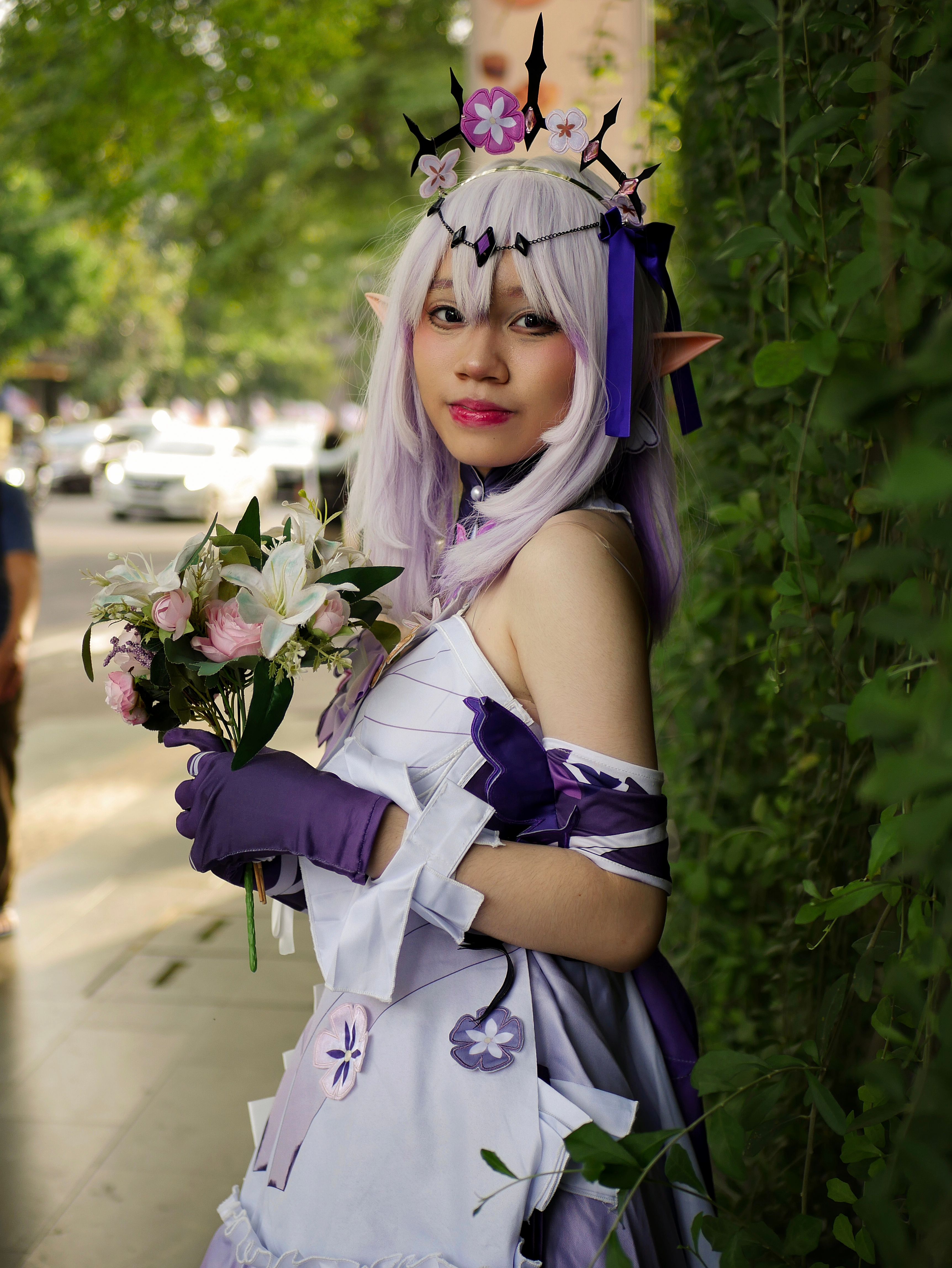 Elegant Elf Cosplay in Scenic Outdoors