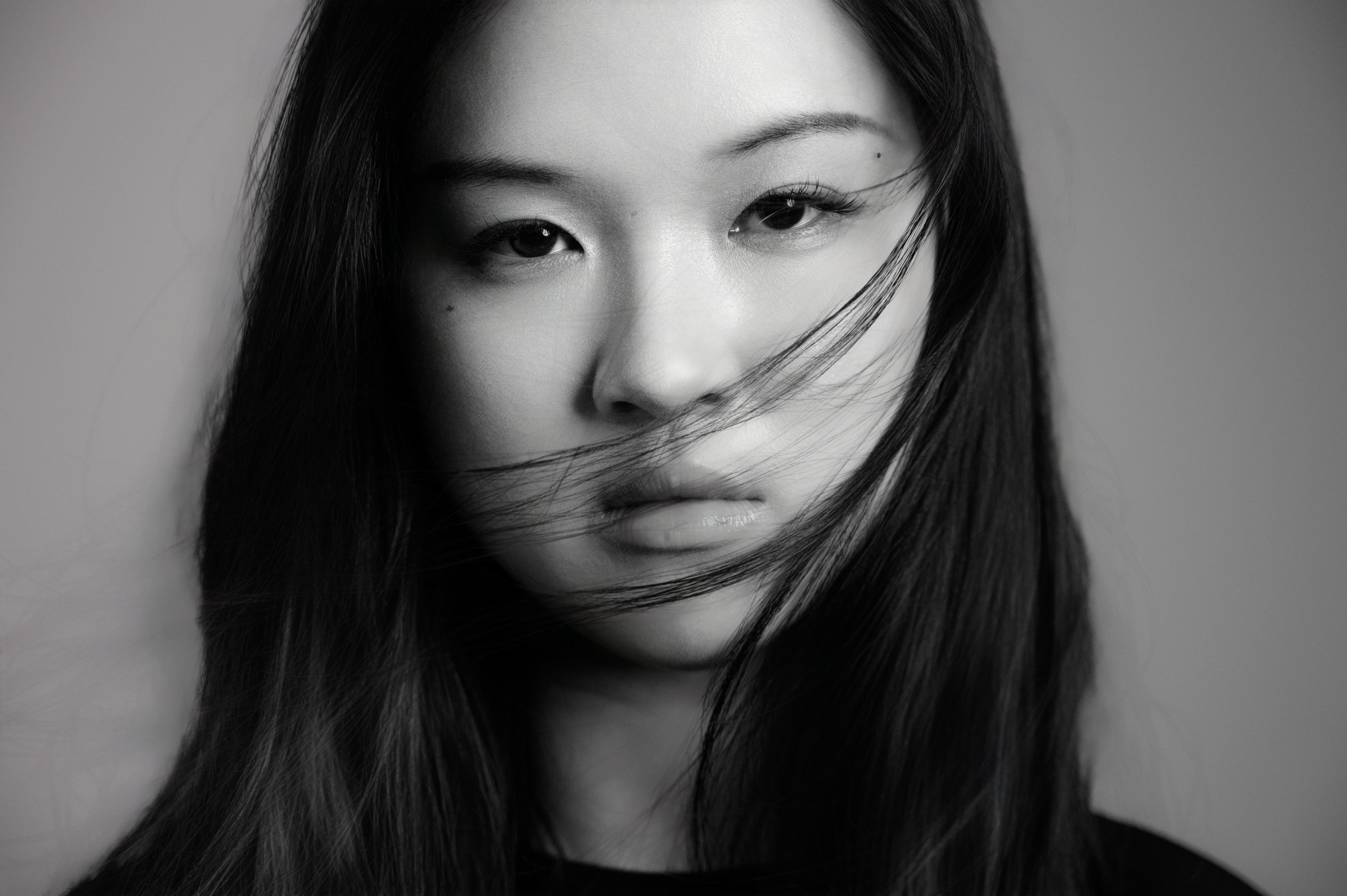 Black and White Portrait of a Young Woman · Free Stock Photo
