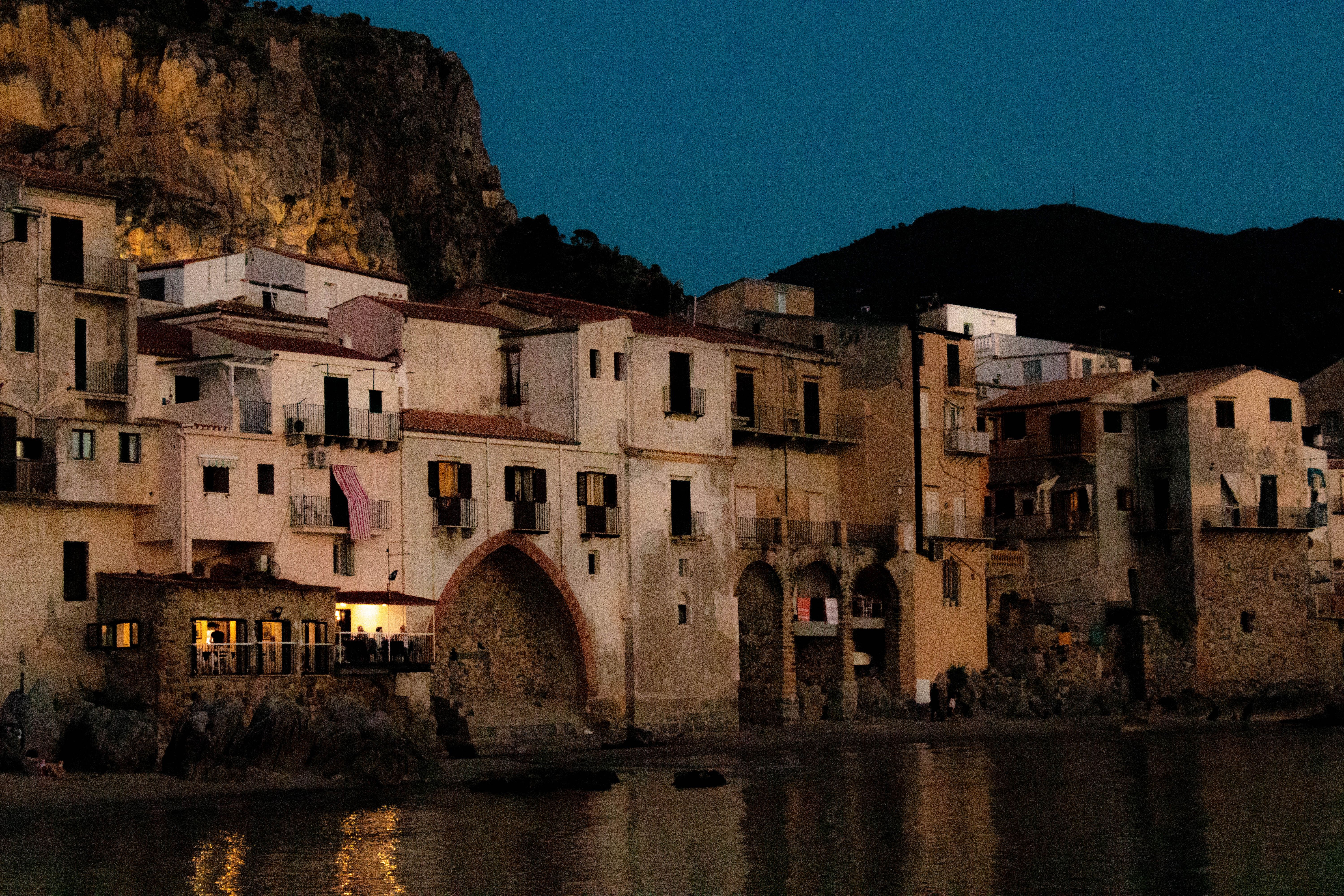 Charming Evening Scene of Italian Coastal Village · Free Stock Photo