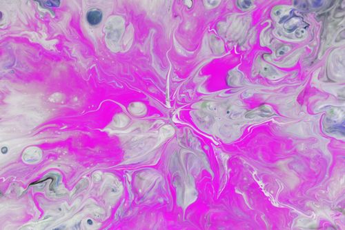 Free Captivating abstract fluid art featuring vibrant pink and gray swirls, creating a dynamic and artistic impression. Stock Photo